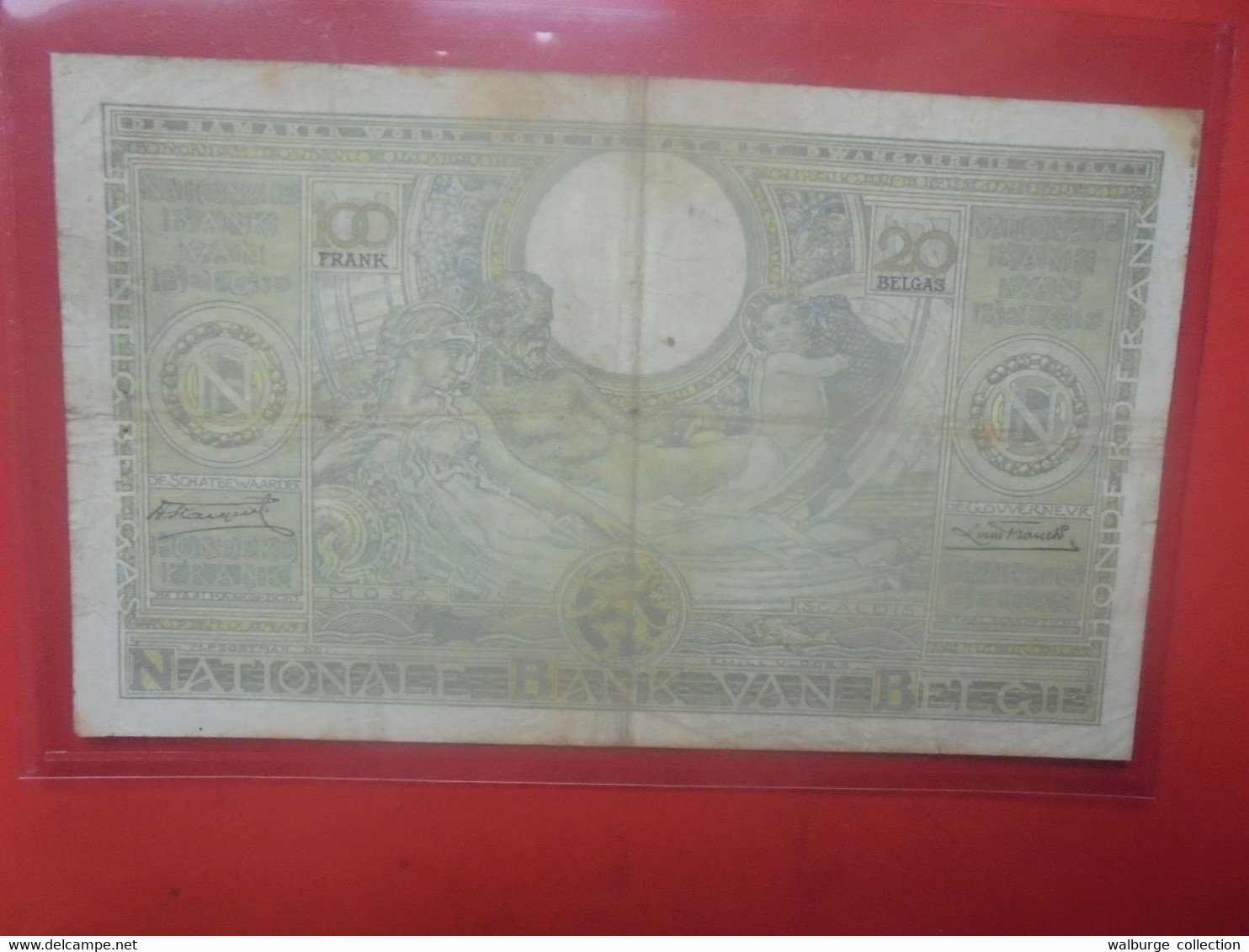 BELGIQUE 100 FRANCS 1933 Circuler(B.29) - 100 Francs & 100 Francs-20 Belgas