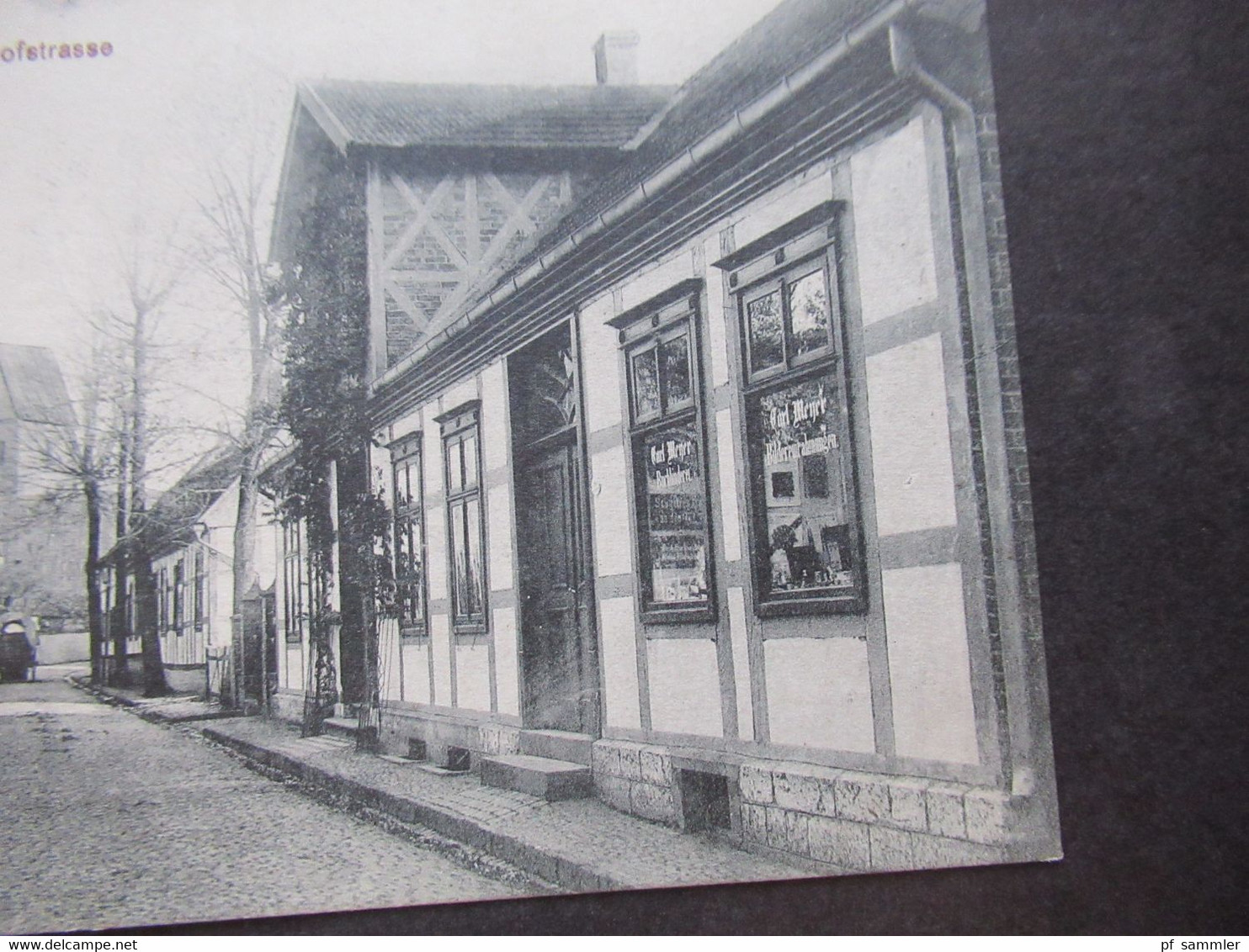 AK Um 1905 Halle In Westfalen Bahnhofstrasse Mit Geschäft Carl Meyer Buchbinderei Hof Photogr. Haeyn Wilms - Halle I. Westf.