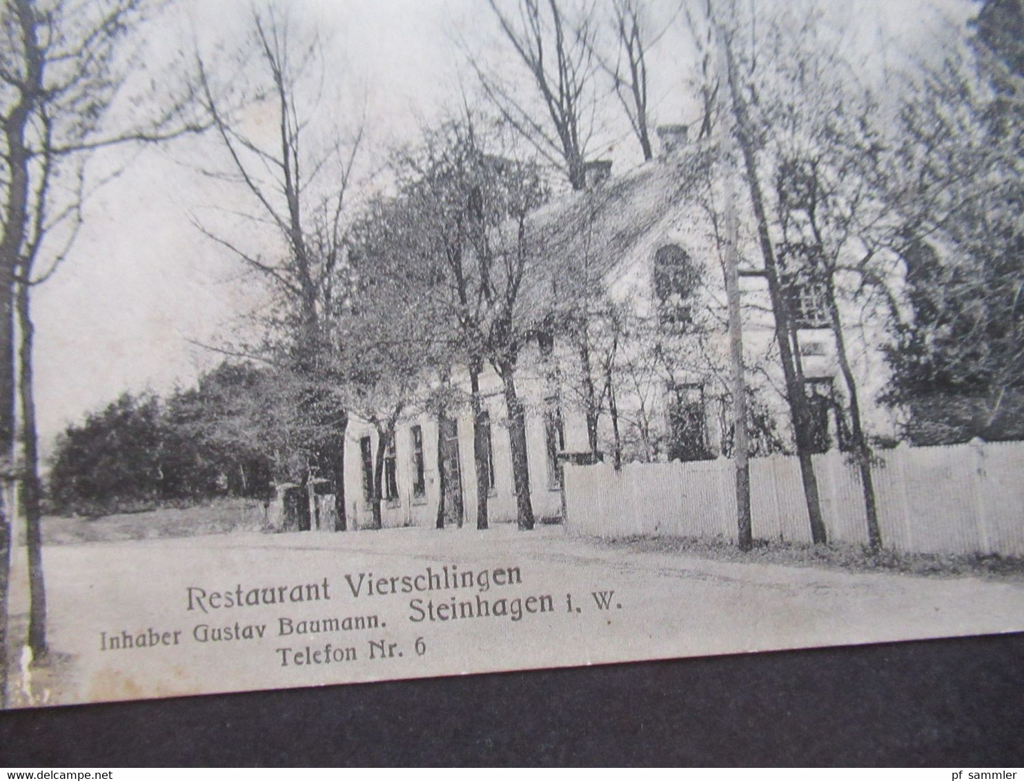 AK Um 1905 Restaurant Vierschlingen Steinhagen In Westfalen Inhaber Gustav Baumann - Steinhagen