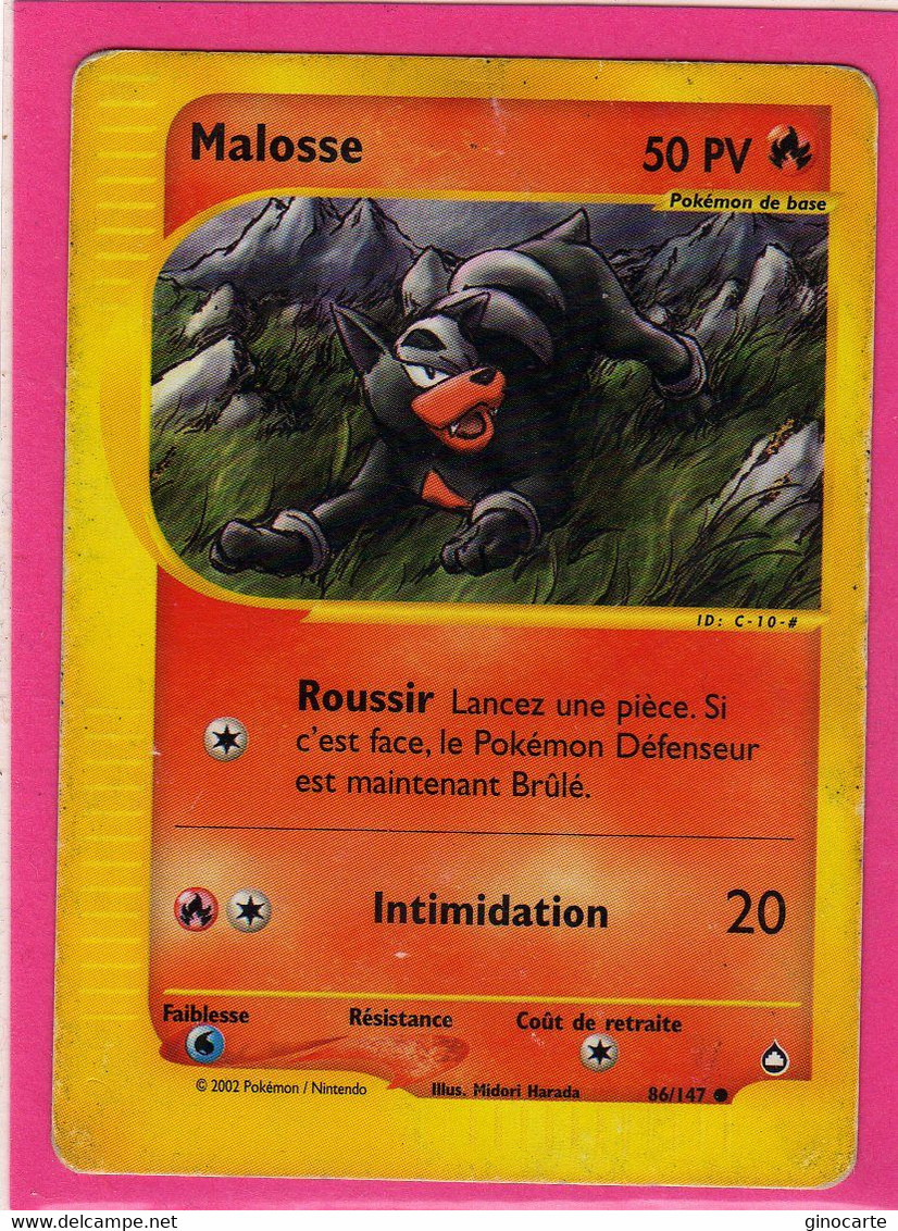 Carte Pokemon Francaise 2002 Wizards Aquapolis 86/147 Malosse 50pv Occasion - Wizards