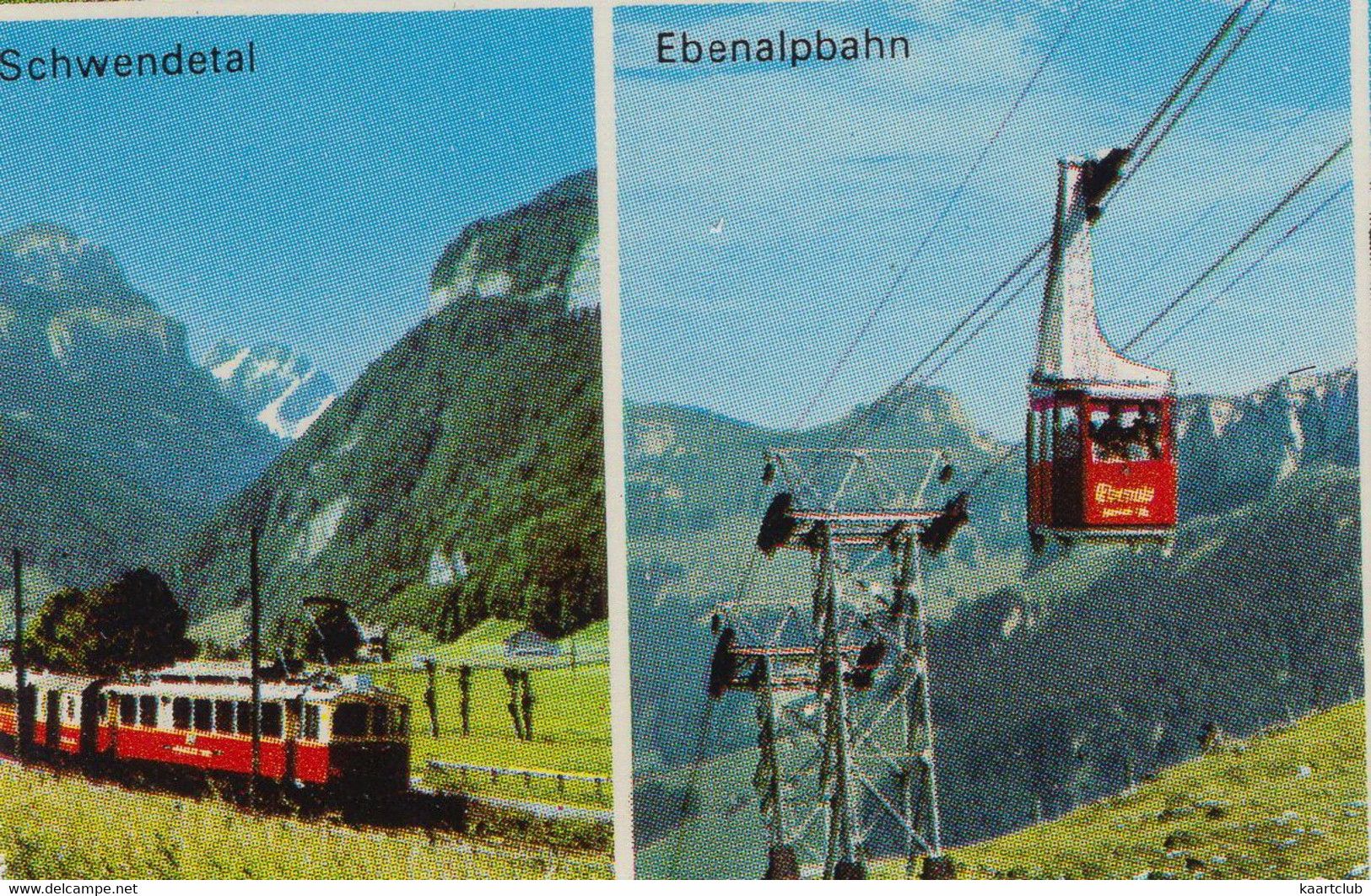 Alpstein - (Suisse/Schweiz/CH) - U.a. ZUG Schwendetal & LUFTSEILBAHN Ebenalpbahn - Schwende