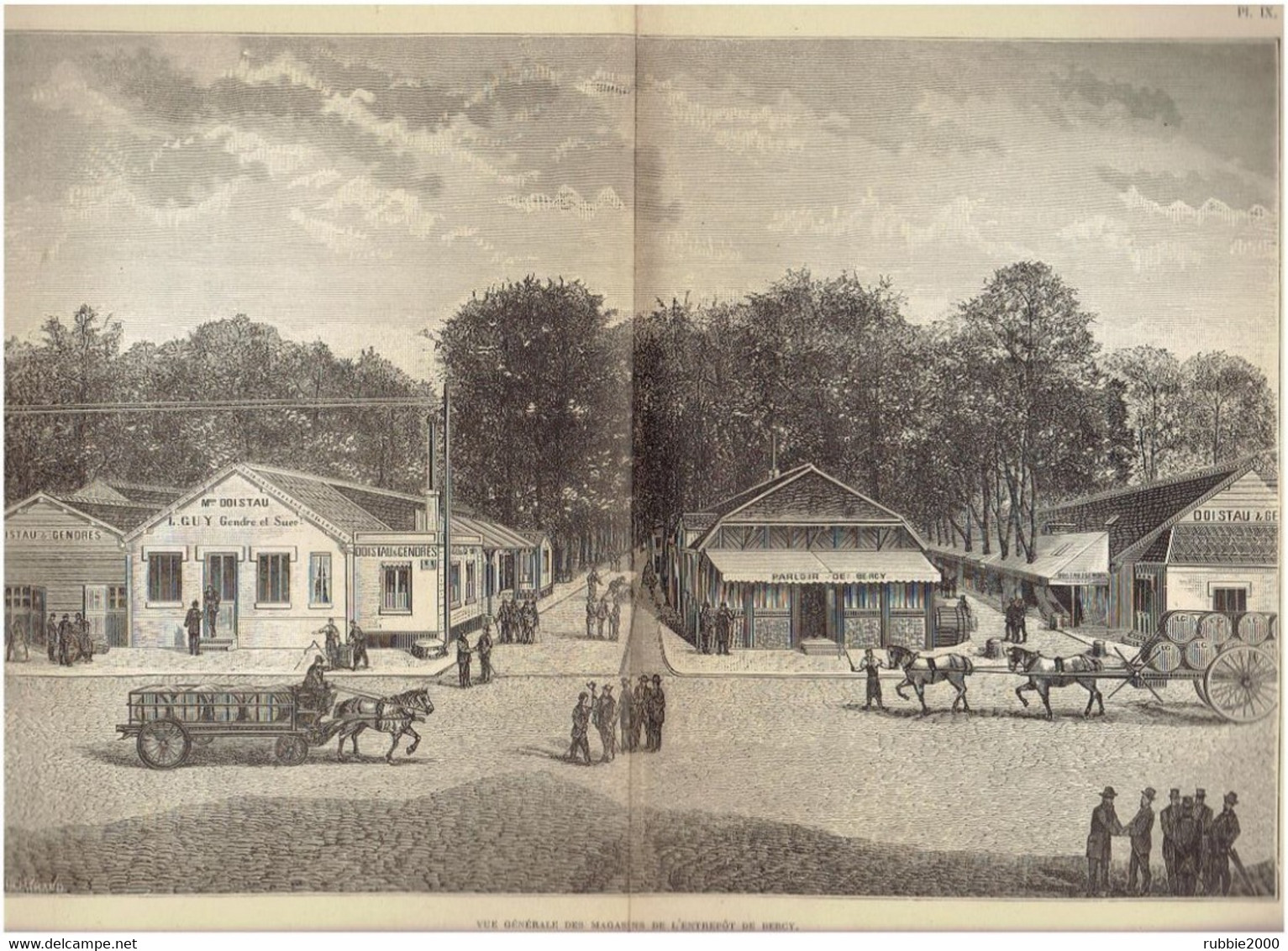 1888 MAISON DOISTAU ET GENDRES FABRIQUE DE LIQUEURS L. GUY SUCCESSEUR QUAI DE VALMY A PARIS 10° ET ENTREPOTS DE BERCY - Parijs