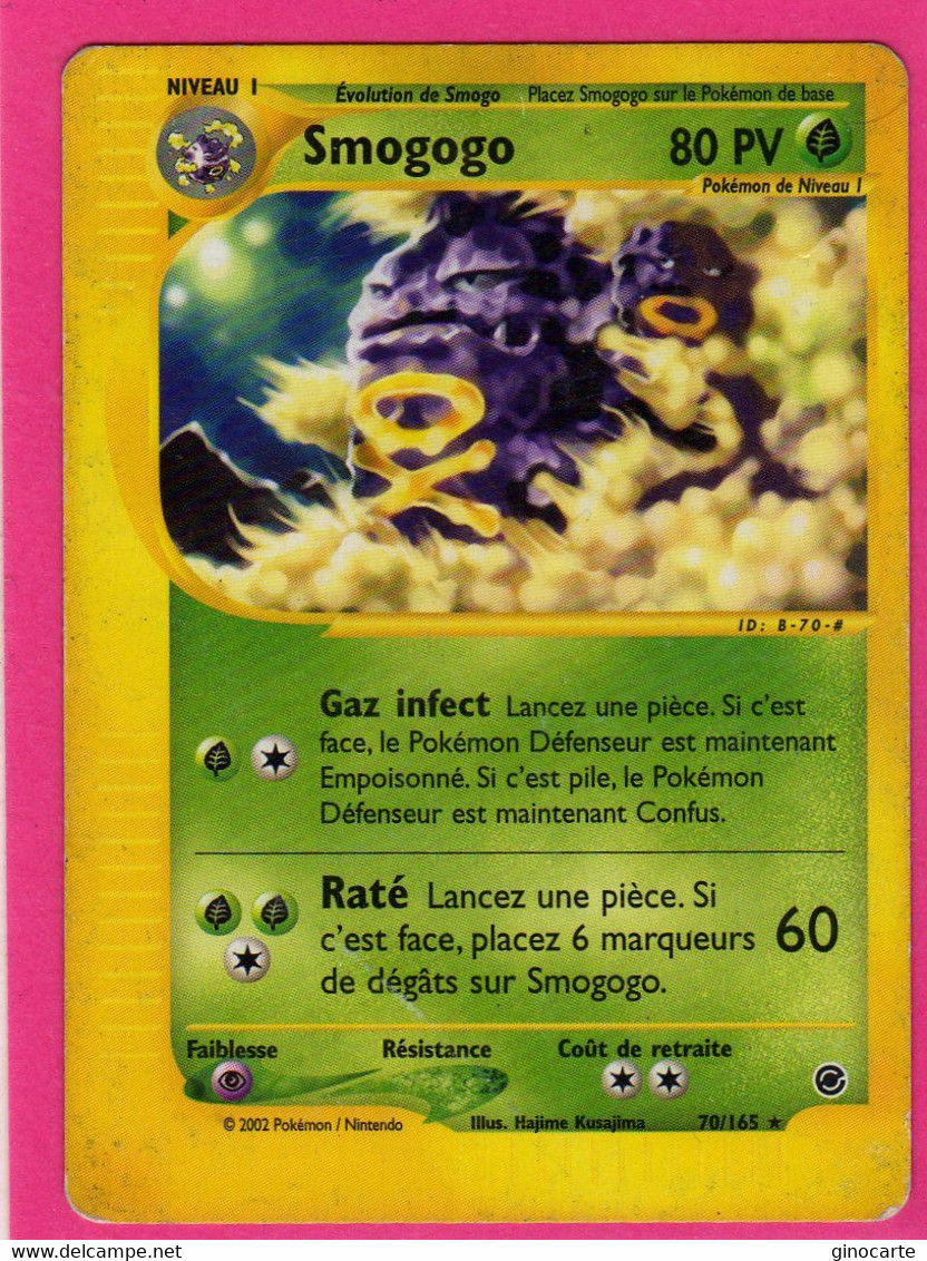 Carte Pokemon Francaise 2002 Wizards Expedition 70/165 Smogogo 80pv Occasion - Wizards