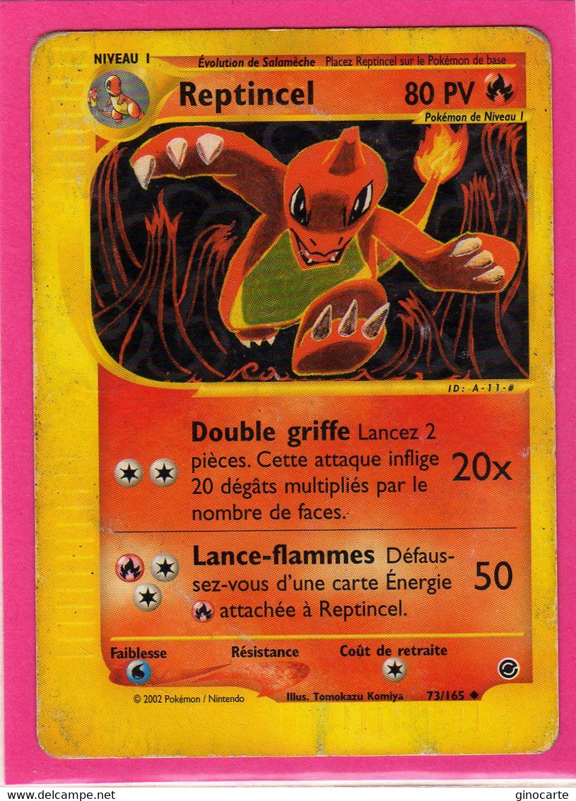 Carte Pokemon Francaise 2002 Wizards Expedition 73/165 Reptincel 80pv Usagée - Wizards