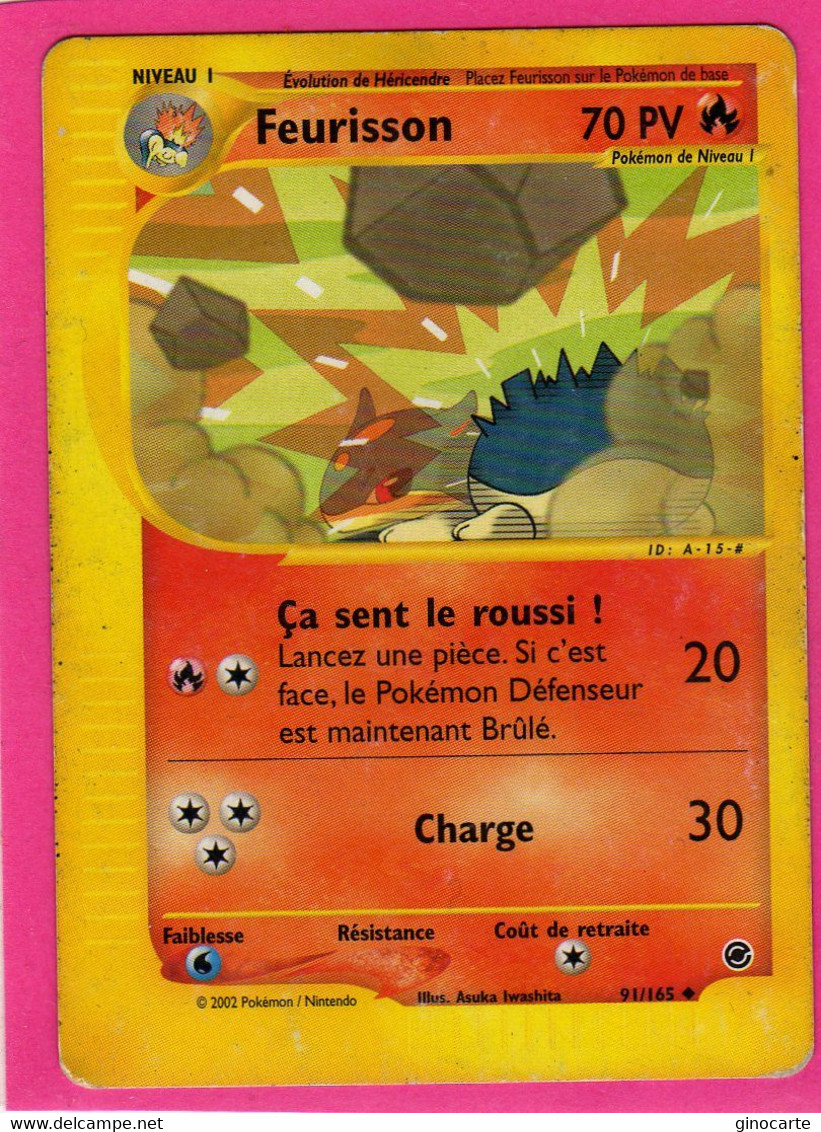 Carte Pokemon Francaise 2002 Wizards Expedition 91/165 Feurisson 70pv Occasion - Wizards