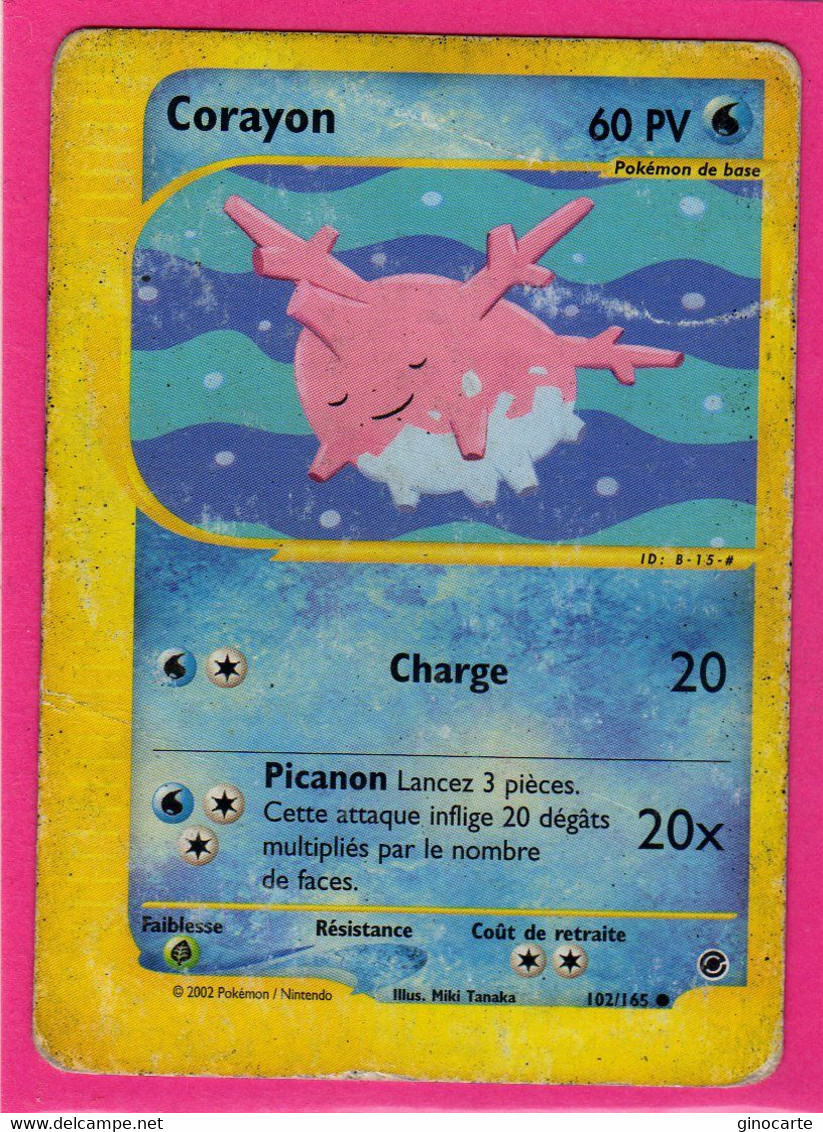 Carte Pokemon Francaise 2002 Wizards Expedition 102/165 Corayon 60pv En L'etat - Wizards