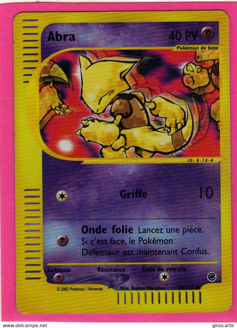 Carte Pokemon Francaise 2002 Wizards Expedition 93/165 Abra 40pv Holo Occasion - Wizards