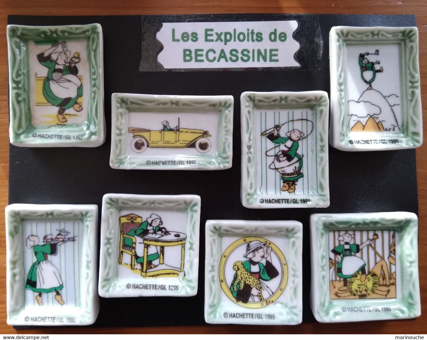 L ES EXPLOITS DE BECASSINE - Série Complète De 8 Grosses Fèves Brillantes (dont 2 Hors Serie) De 1995  - - Characters