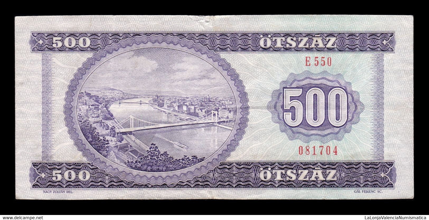 Hungría Hungary 500 Forint 1980 Pick 172c Mbc/+ Vf/+ - Hongrie