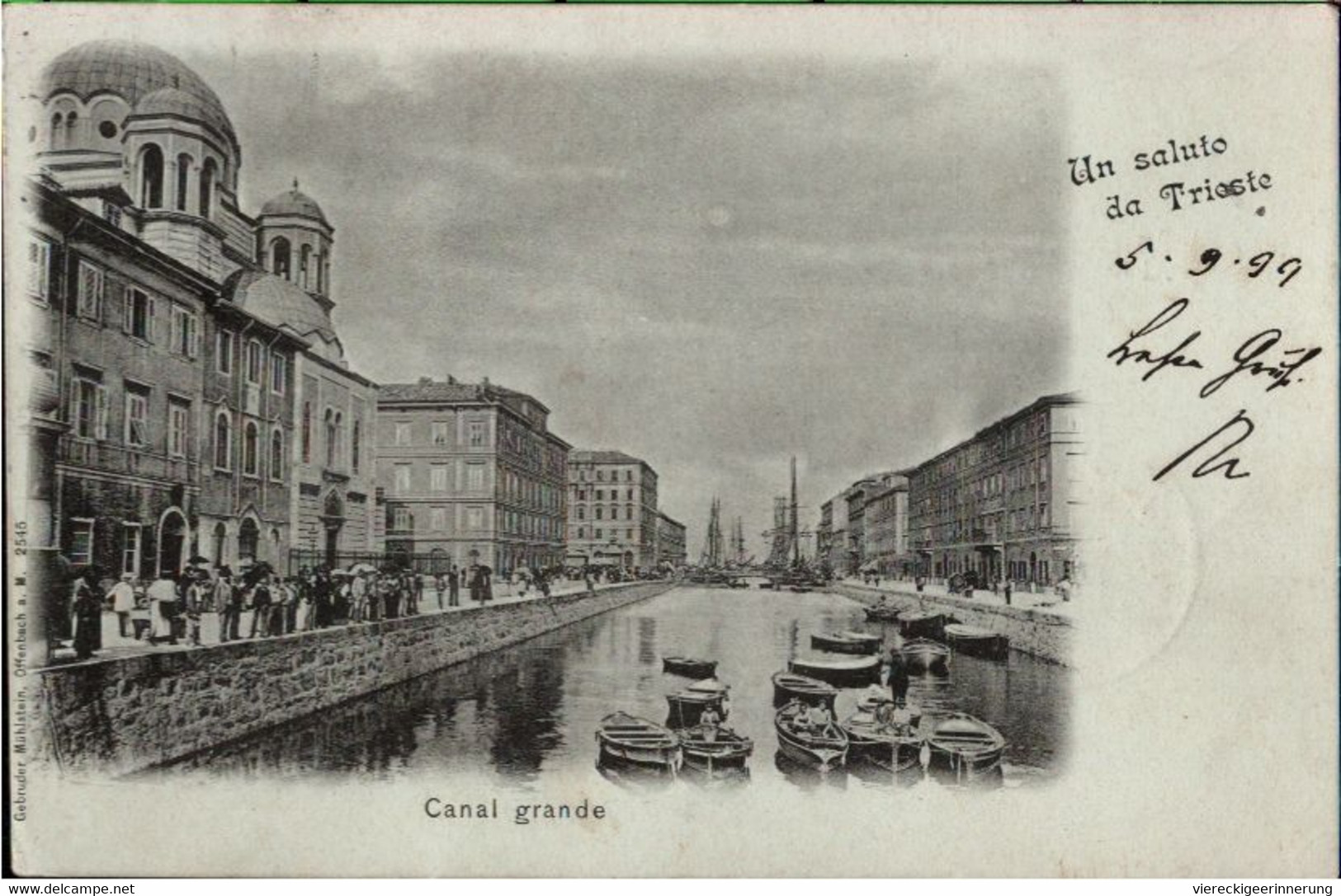 ! 1899 Alte Ansichtskarte Triest, Un Saluto Da Trieste - Trieste (Triest)