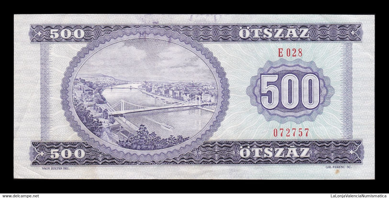 Hungría Hungary 500 Forint 1990 Pick 175 Mbc/Ebc Vf/Xf - Hongrie