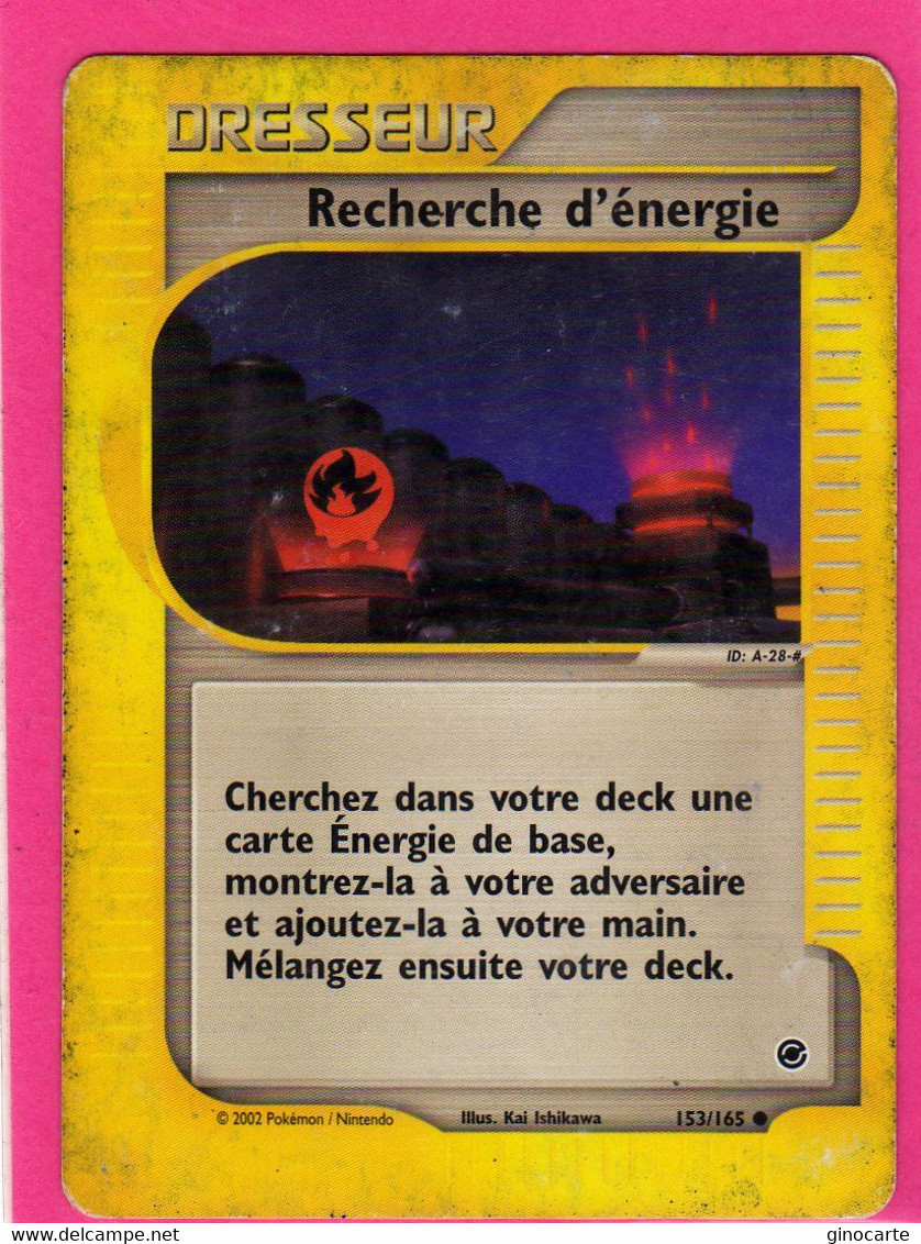 Carte Pokemon Francaise 2002 Wizards Expedition 153/165 Recherche D'energie Occasion - Wizards