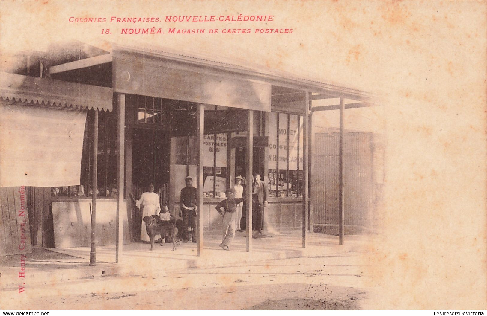 Nouvelle Caléconie - Nouméa - Magasin De Cartes Postales - Edit. Henry Caporn - Animé  - Carte Postale Ancienne - Nueva Caledonia