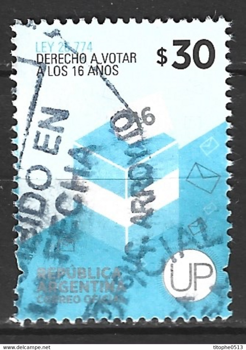 ARGENTINE. Timbre Oblitéré De 2014. Droit De Vote. - Used Stamps