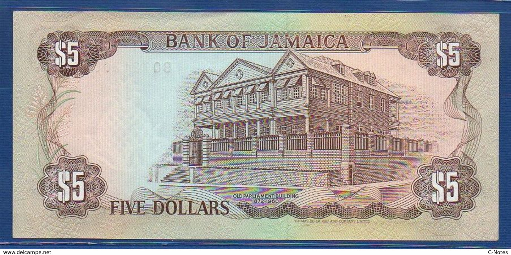 JAMAICA - P.70c – 5 Dollars 1989 AUNC Serie BQ721300 - Jamaica