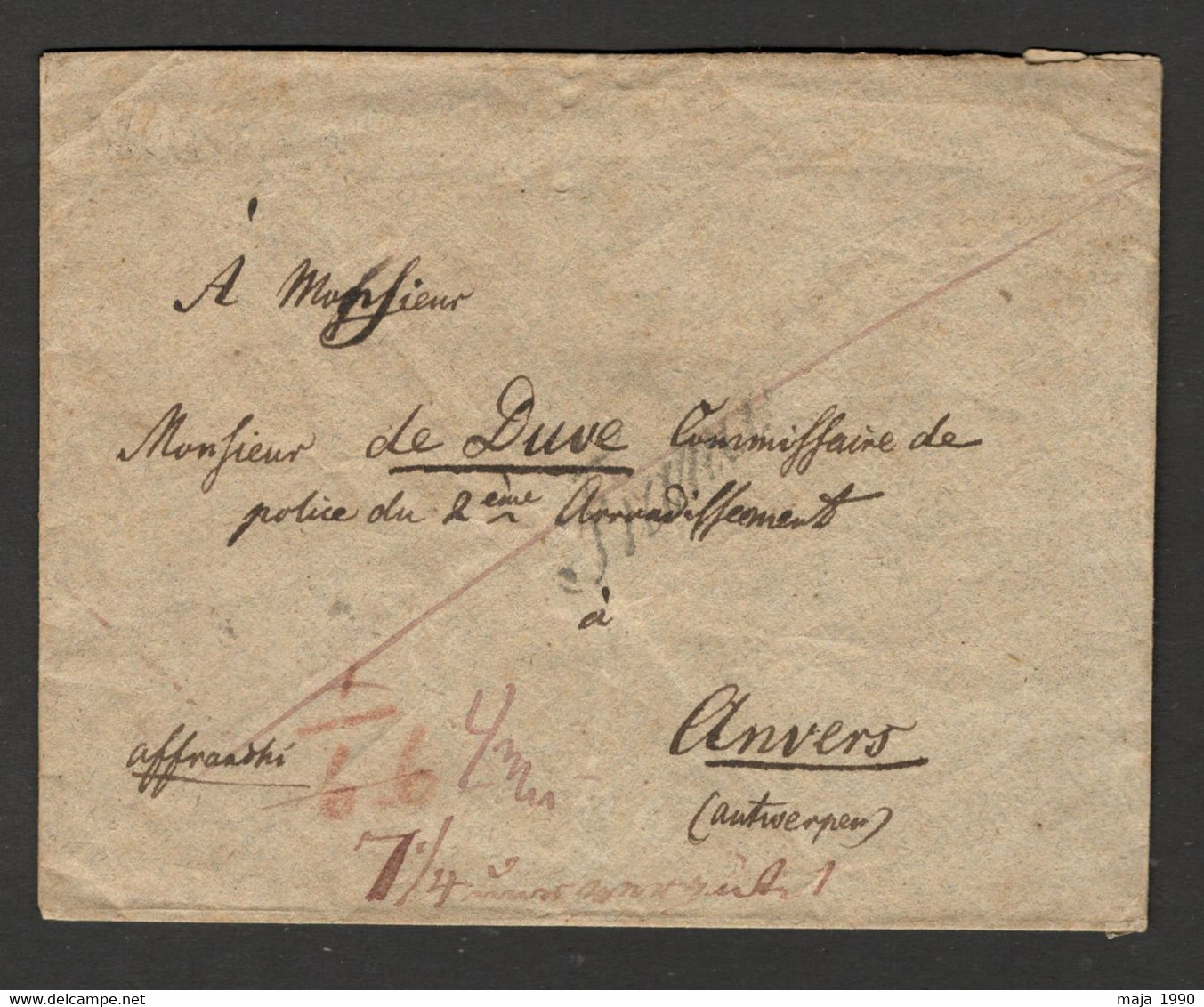 BELGIUM OLD COVER - 1849-1865 Medaillons (Varia)