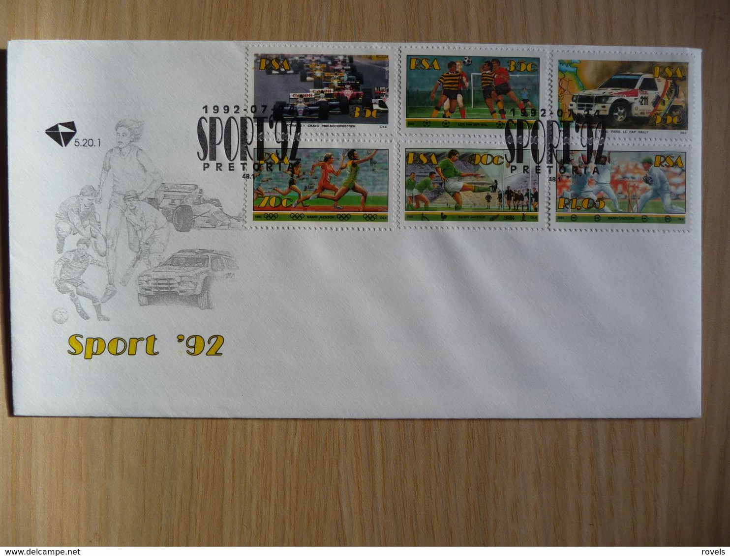 (8) South Africa RSA * FDC 1992 * 5.20.1 Sports - Storia Postale