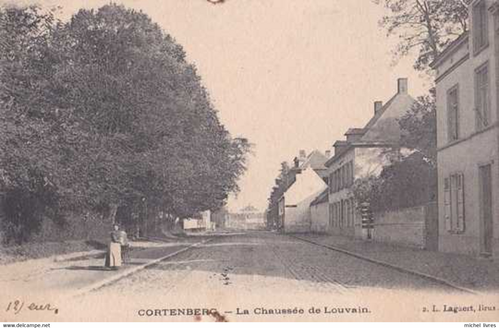 Kortenberg - Cortenberg - La Chaussée De Louvain - Circulé En 1904 - Dos Non Séparé  Animée - BE - Kortenberg