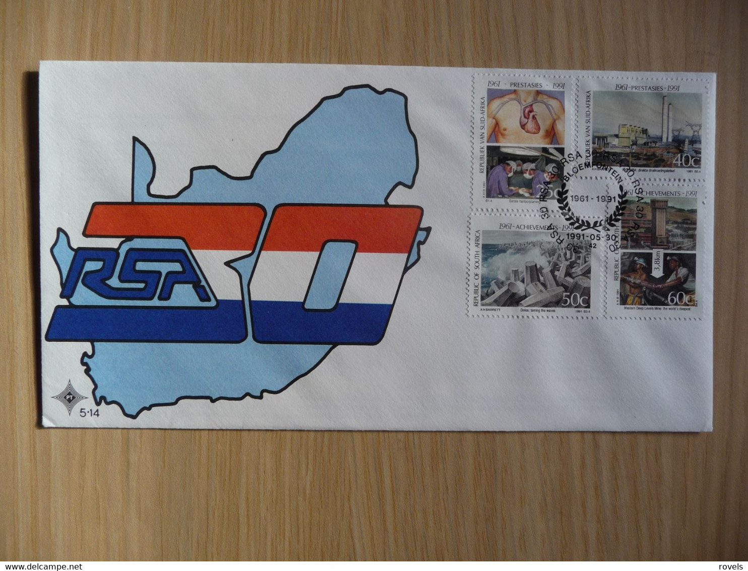 (8) South Africa RSA * FDC 1991 * 30th Anniversary Of Republic Of South Africa *5.14 - Lettres & Documents