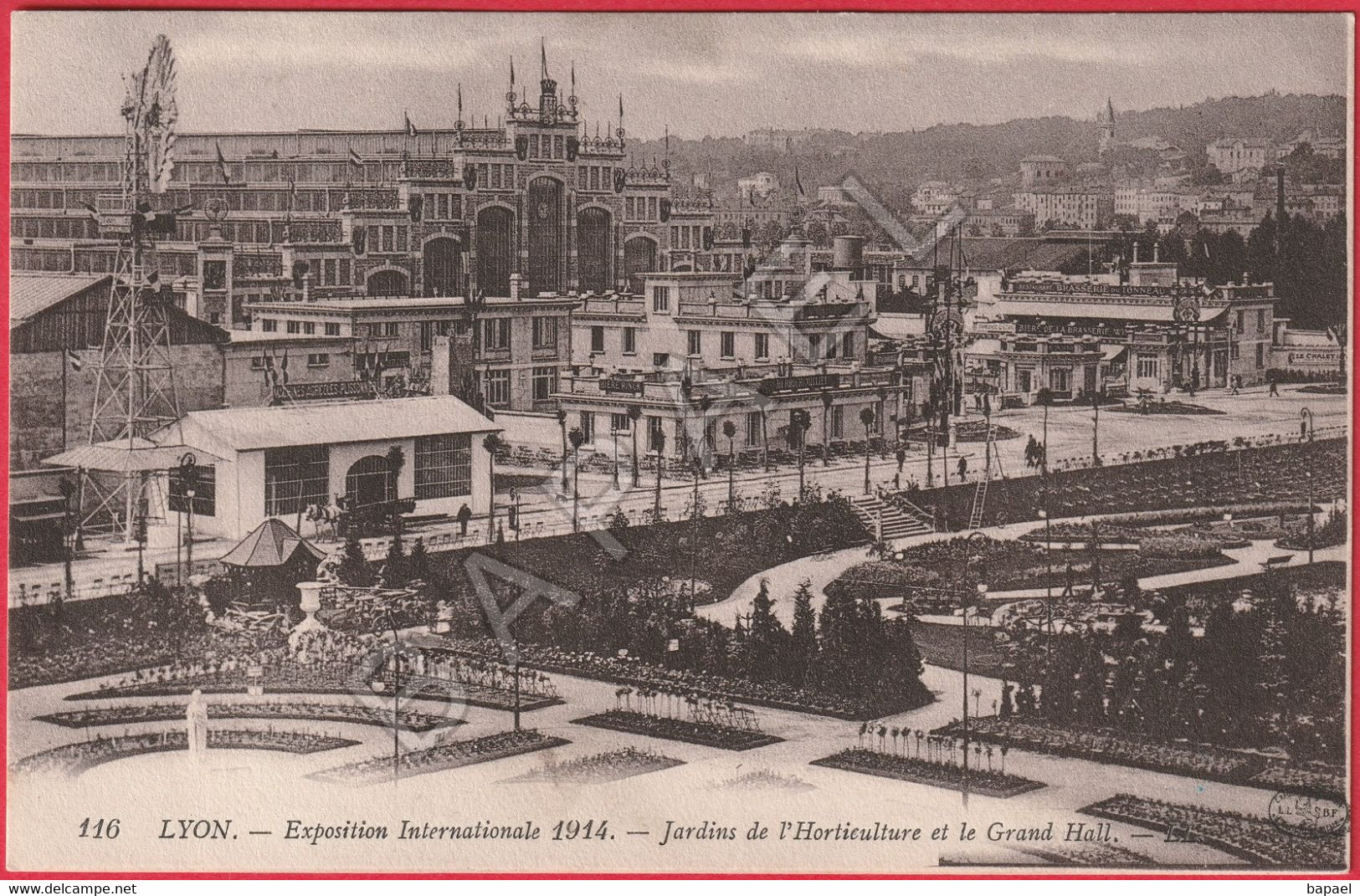 Lyon (69) - Exposition Internationale 1914 - Jardins Horticulture Et Grand Hall - Lyon 7