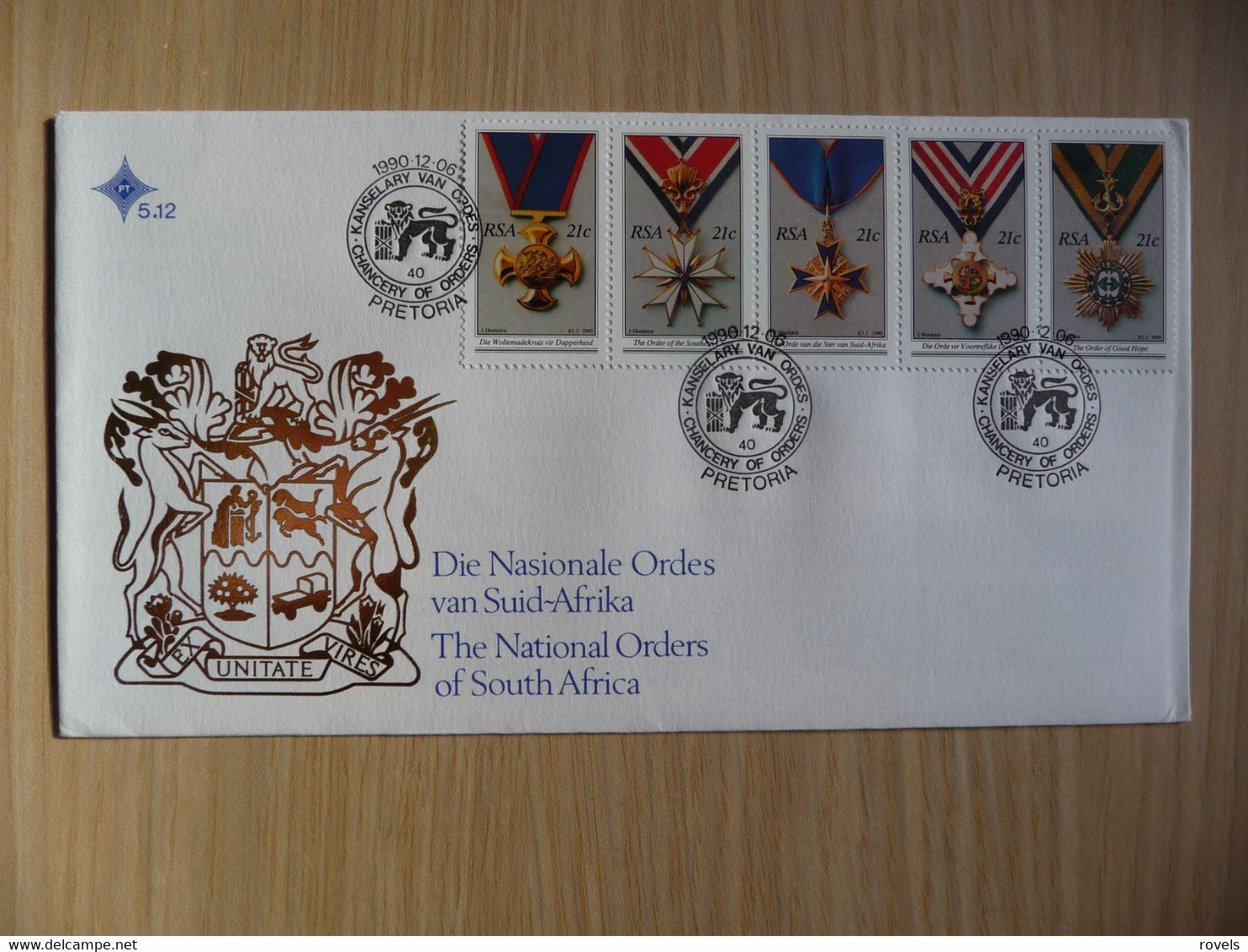 (8) South Africa RSA * FDC 1990 * National Orders - Military Decorations - Medals * 5.12 - Cartas & Documentos