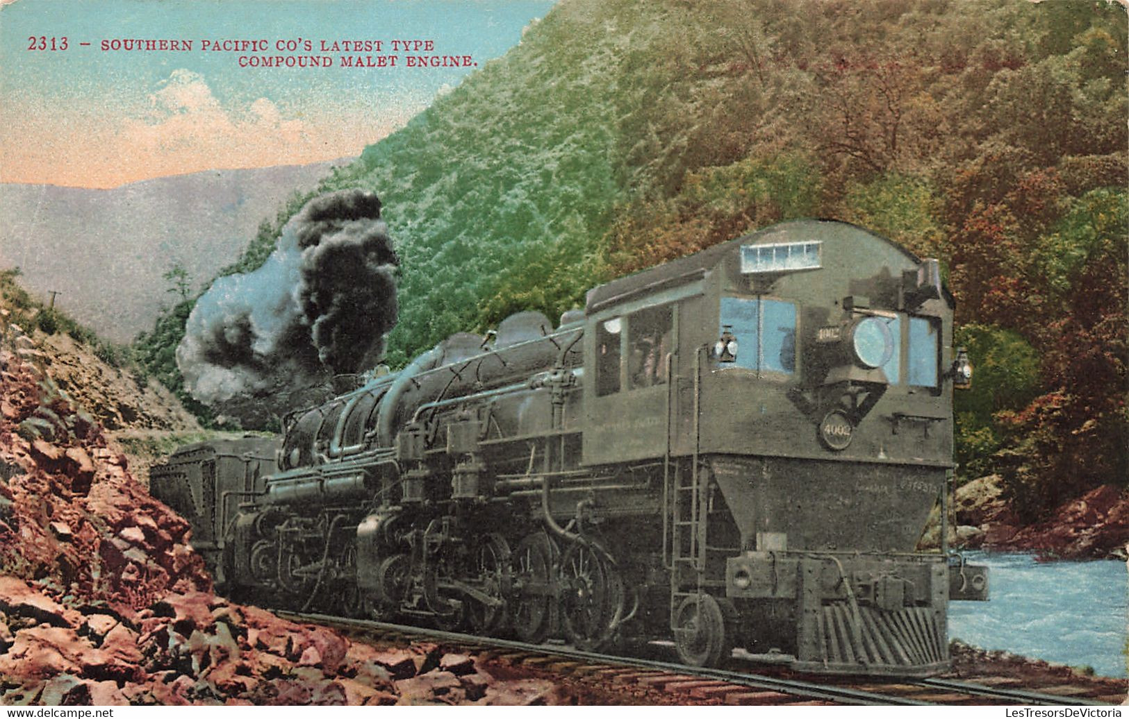 Amérique - Southern Pacific Co's Latest Type Compound Malet Engine - Train - Colorisé  - Carte Postale Ancienne - San Francisco