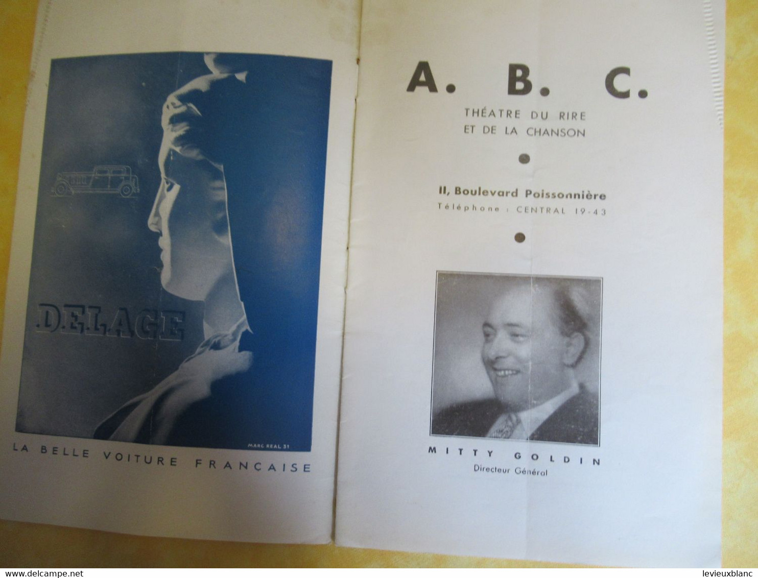 Programme Ancien/ABC/Théâtre Du Rire Et De La Chanson/Goldin/ Marie DUBAS/J Lumiére/J Marsac/1935            PROG320 - Programma's