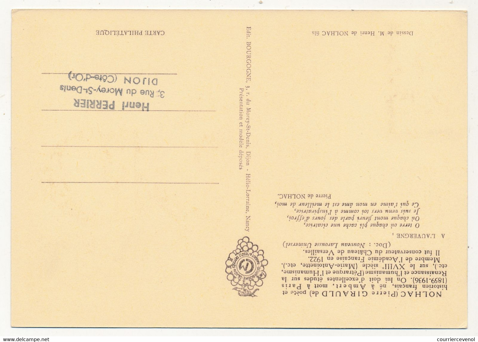 FRANCE => Carte Maximum - 0,20 Pierre De Nolhac - Oblitération Ordinaire VERSAILLES RP. 20/2/1960 - 1960-1969