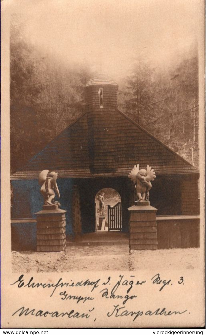 ! Cpa, Foto, Photo, Friedhof Im Vasertal B. Fayna Foljy, 2. Jäger Regiment, Ungarn, Karparten 1917, 1.Weltkrieg - War Cemeteries