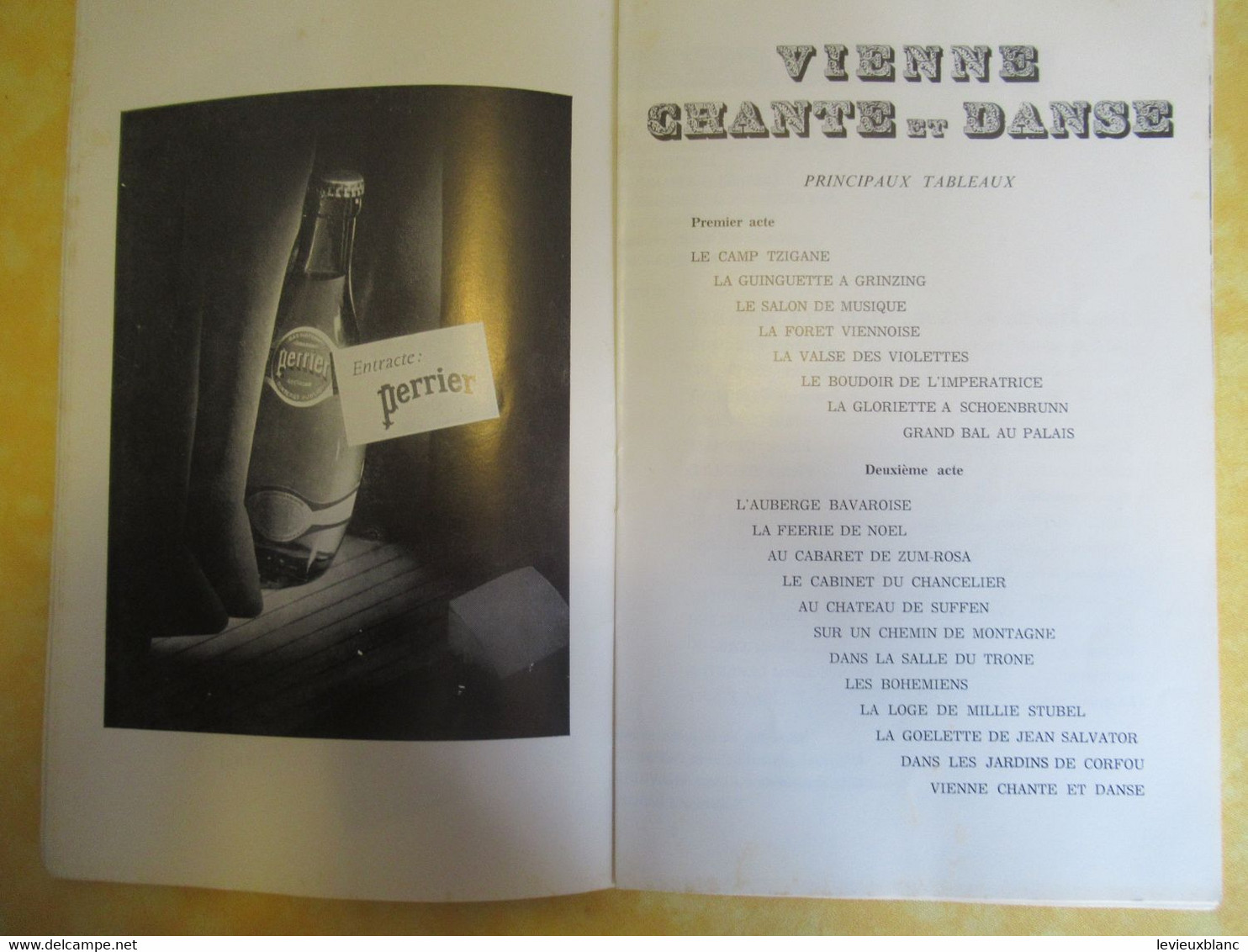 Programme ancien/Théâtre MOGADOR/Henri VARNA/Vienne Chante et Danse/Opérette/1968            PROG321