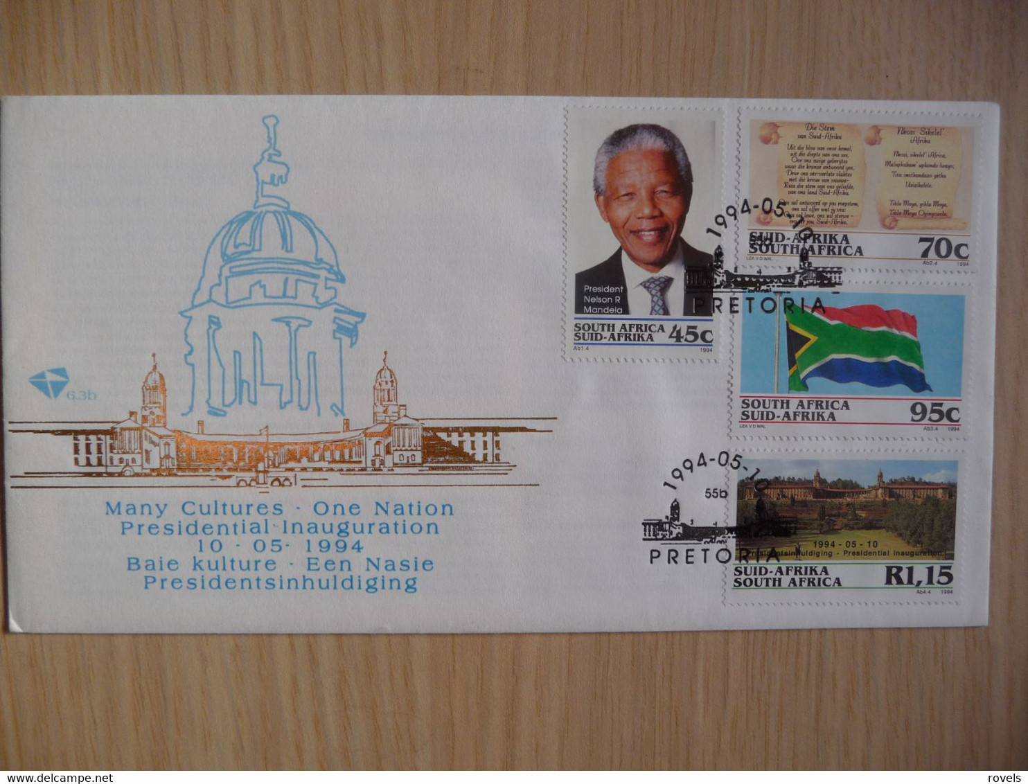 (8) South Africa RSA * FDC 1994 * Mandela *6.3B - Covers & Documents