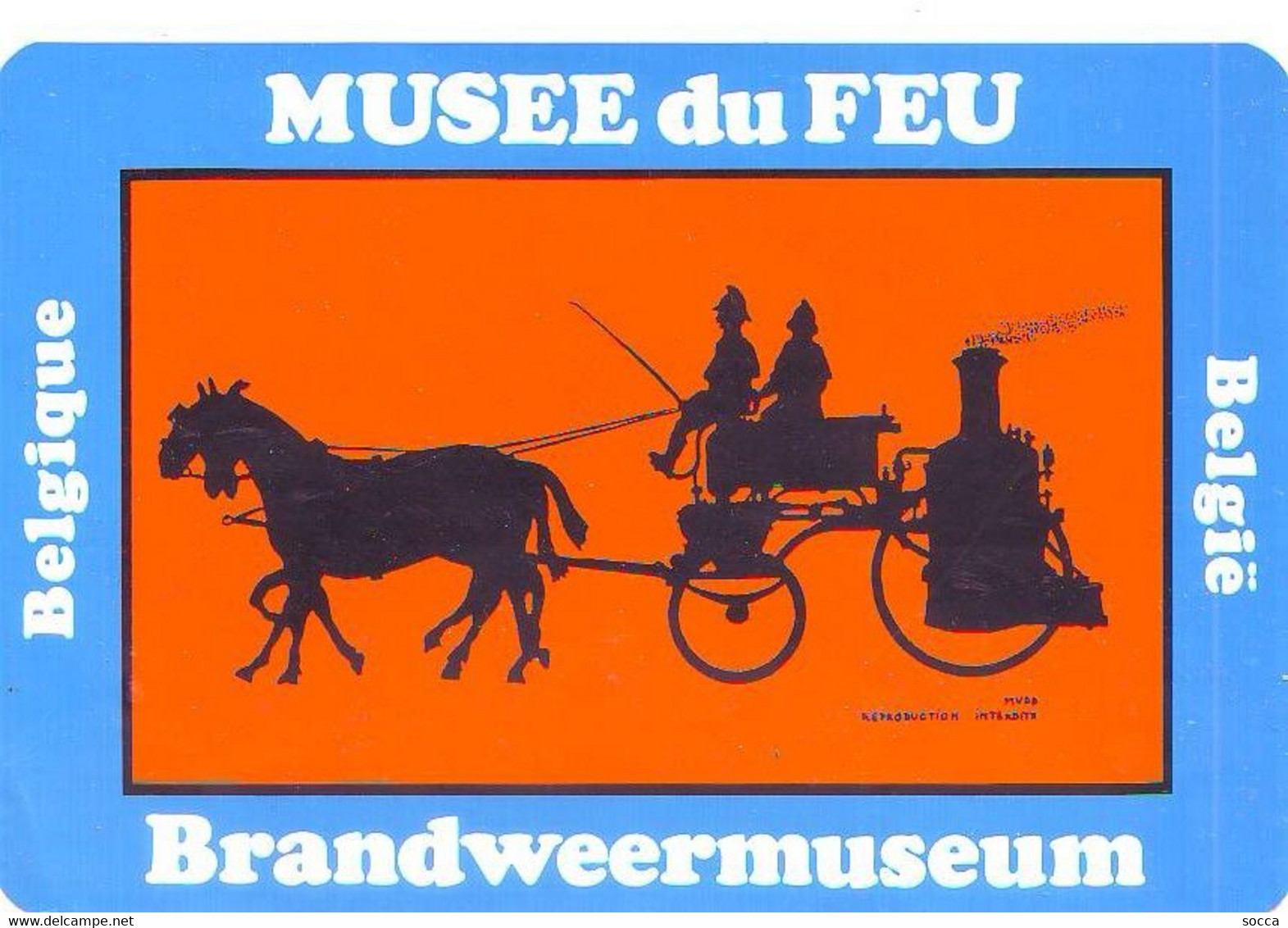Autocollant MUSEE DU FEU - Brandweermuseum - Belgique - Firemen