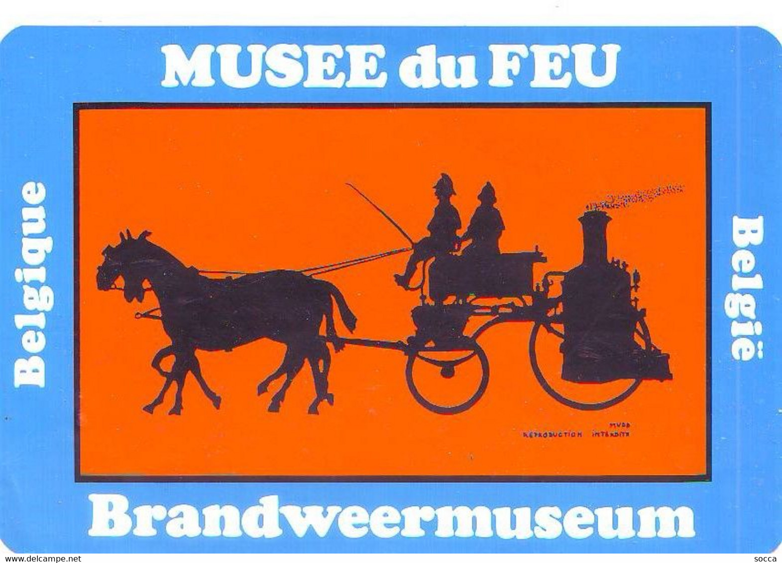 Autocollant MUSEE DU FEU - Brandweermuseum - Belgique - Pompiers