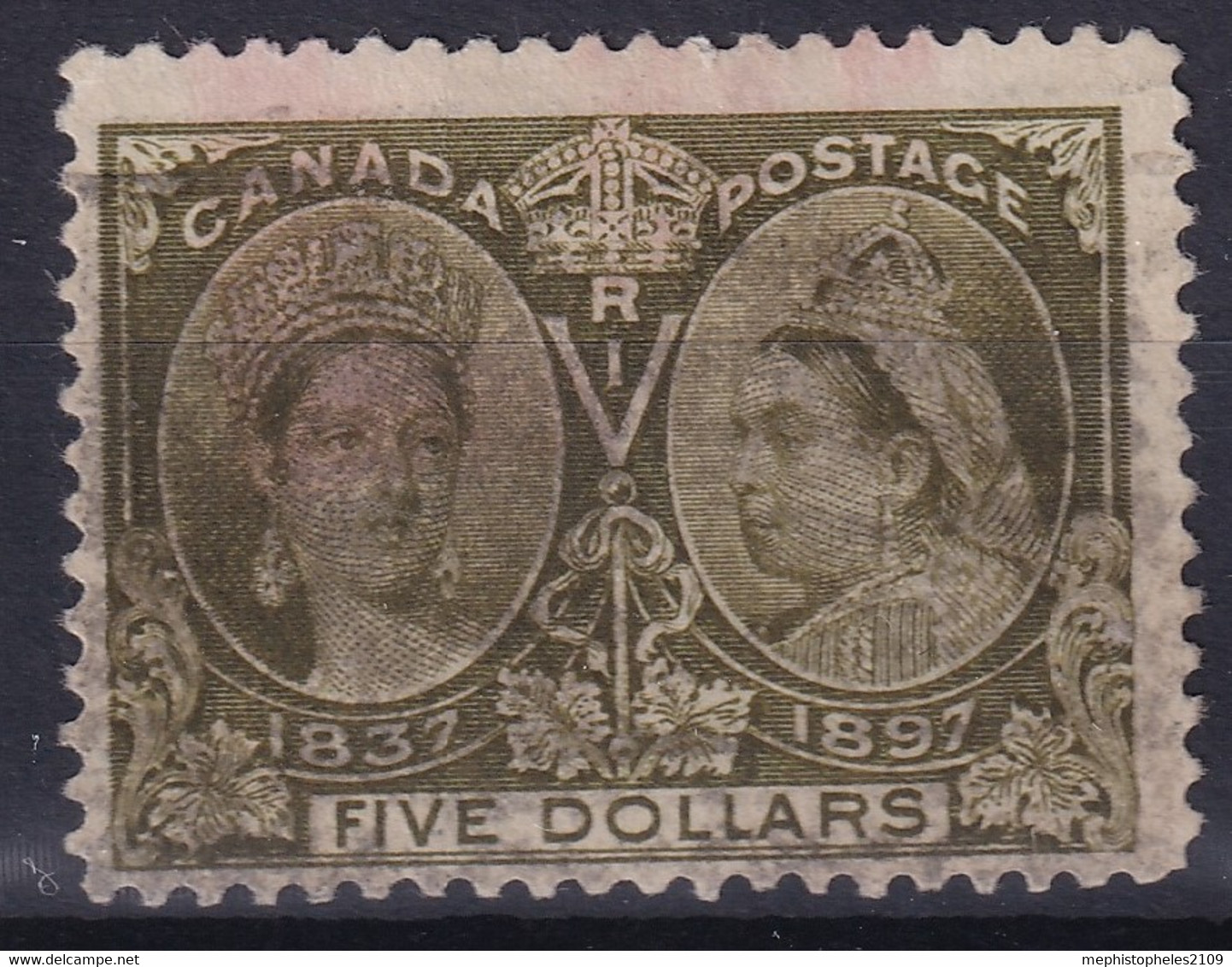 CANADA 1897 - Canceled - Sc# 65 - Jubilee 5$ - Gebruikt