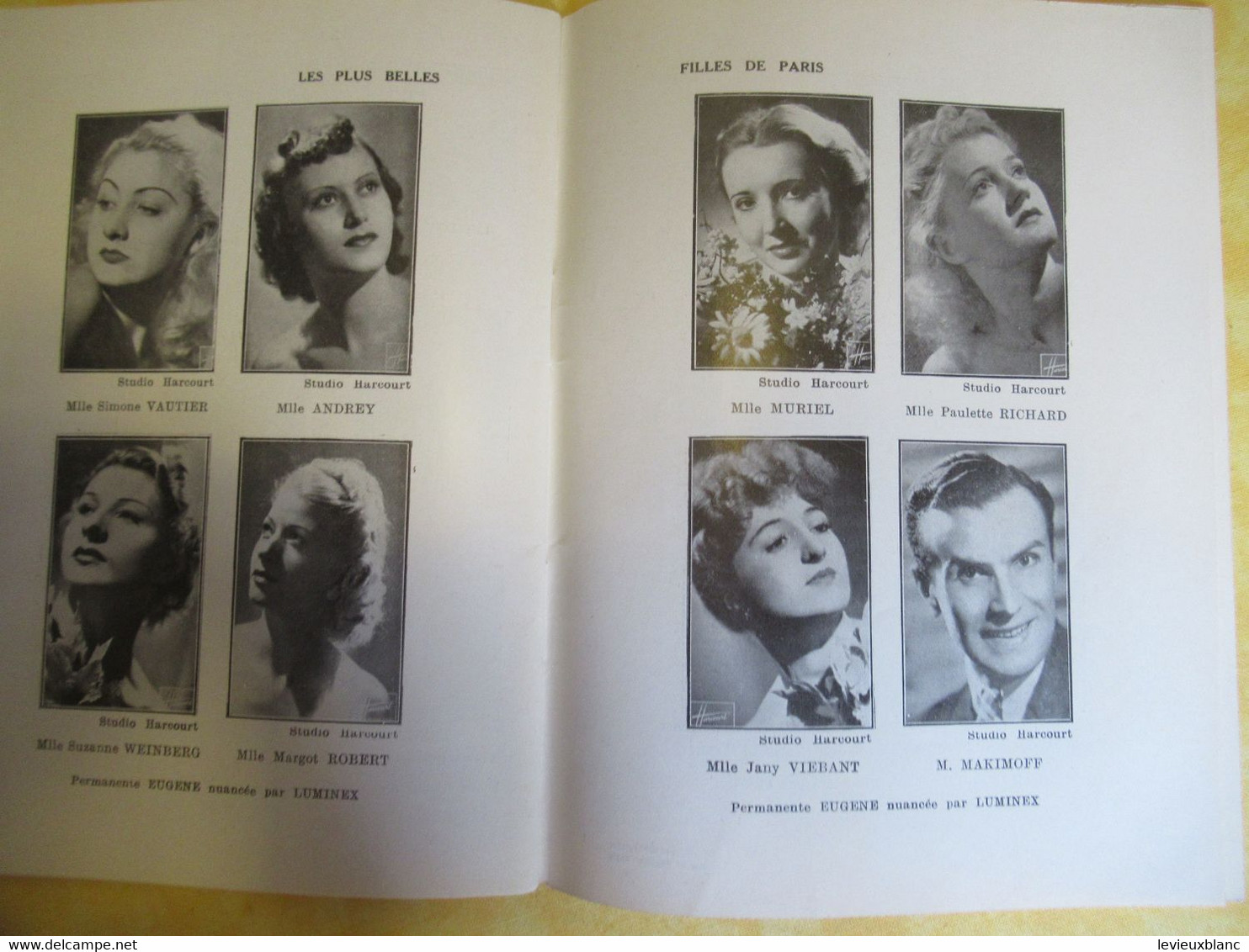 Programme ancien/Casino de PARIS/Henri VARNA/ AMOURS de PARIS/Revue/Maurice Chevalier/Juvaquatre Renault/1939   PROG322