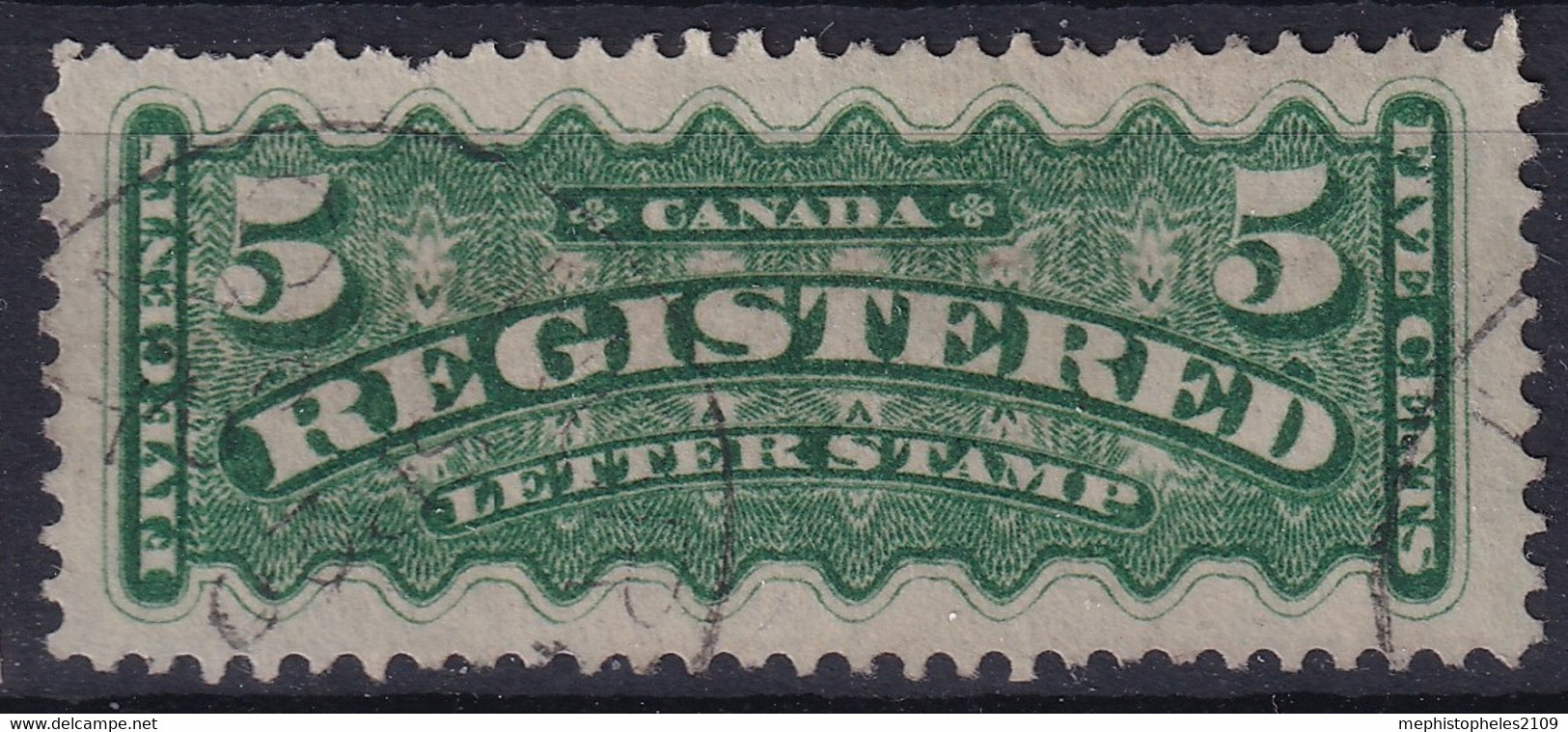 CANADA 1875 - Canceled - Sc# F2 - Registry Stamp - Gebraucht