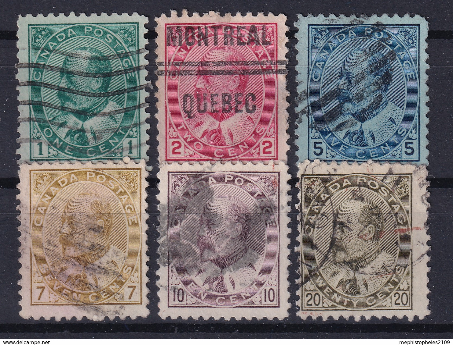 CANADA 1903-1908 - Canceled - Sc# 89-94 - Used Stamps