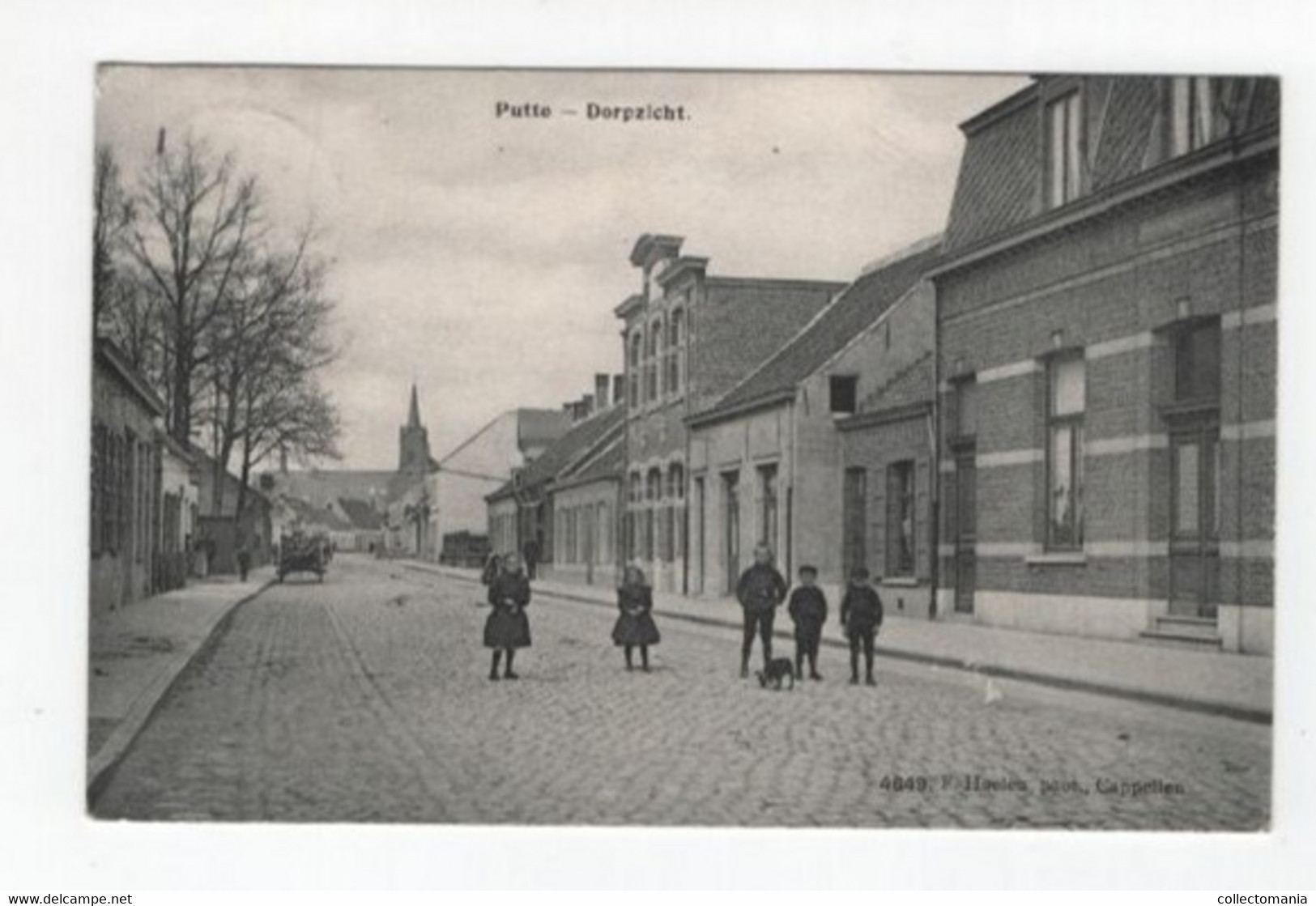 3 Oude Postkaarten Putte Dorpzicht  Kerk Het Pavilloen - Brecht