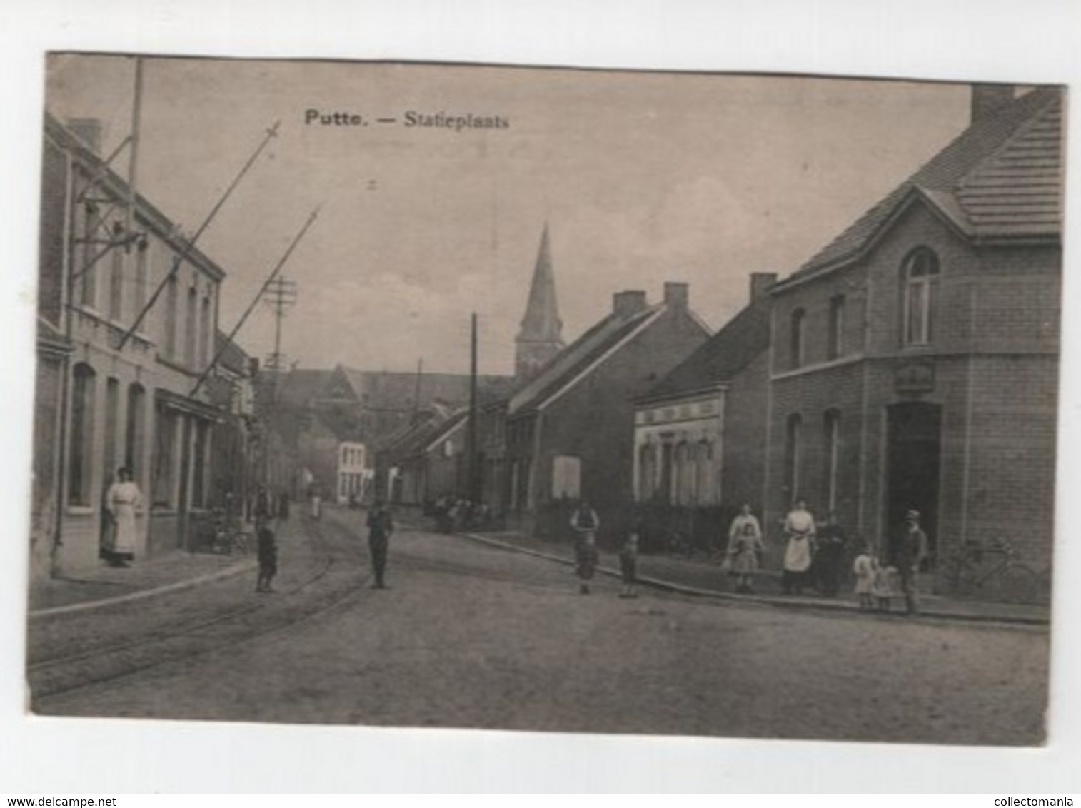 3 Oude Postkaarten Putte   Groote Mark  T  Statieplaats    EErweerde Zusters Bv O.L.V. Van 7 Weien - Brecht