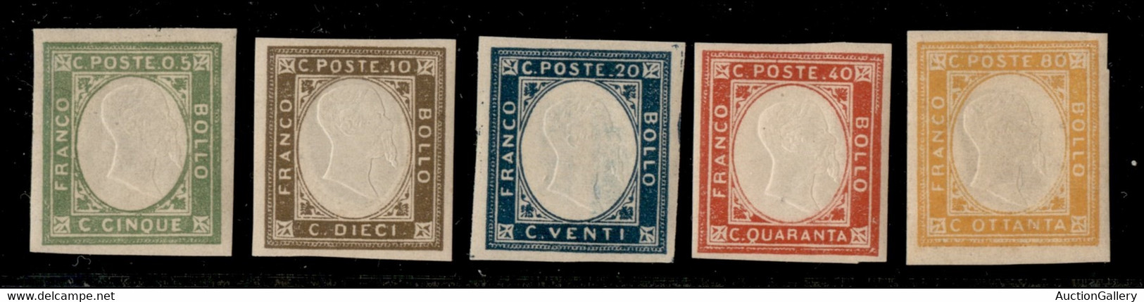 Antichi Stati Italiani - Province Napoletane - Province Napoletane - 1861 - Non Emessi (1/5) - Serie Completa - 5 Valori - Other & Unclassified