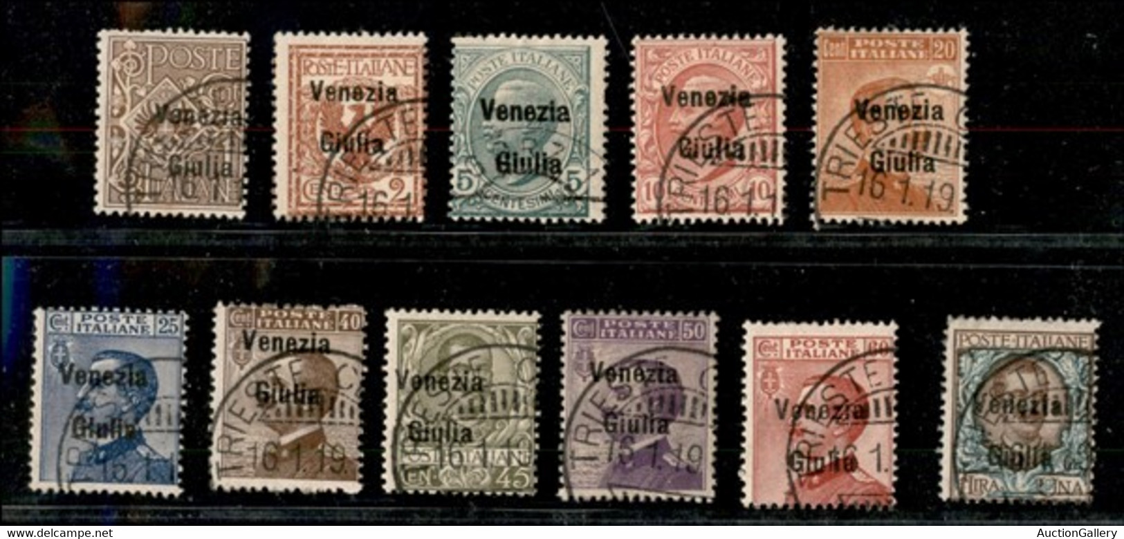 Occupazioni I Guerra Mondiale - Venezia Giulia - 1918/1919 - Soprastampati (19/29) - Serie Completa Usata (700) - Other & Unclassified