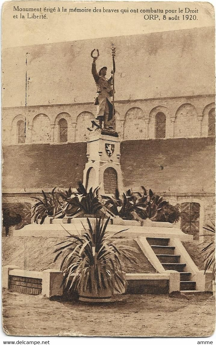 Orp  *  Monument érigé à La Mémoire Des Braves Qui Ont Combattu Pour Le Droit Et Liberté - Orp-Jauche