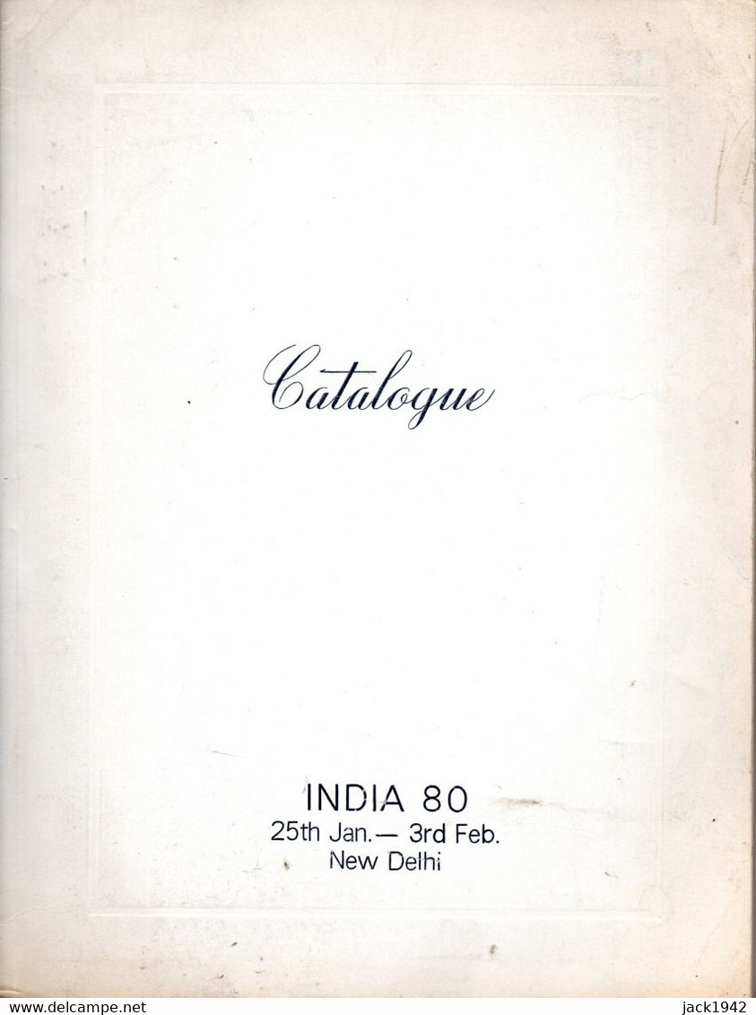 Indes - INDIA 1980 World Philatelic Exhibition Catalogue - With Palmares - Briefmarkenaustellung