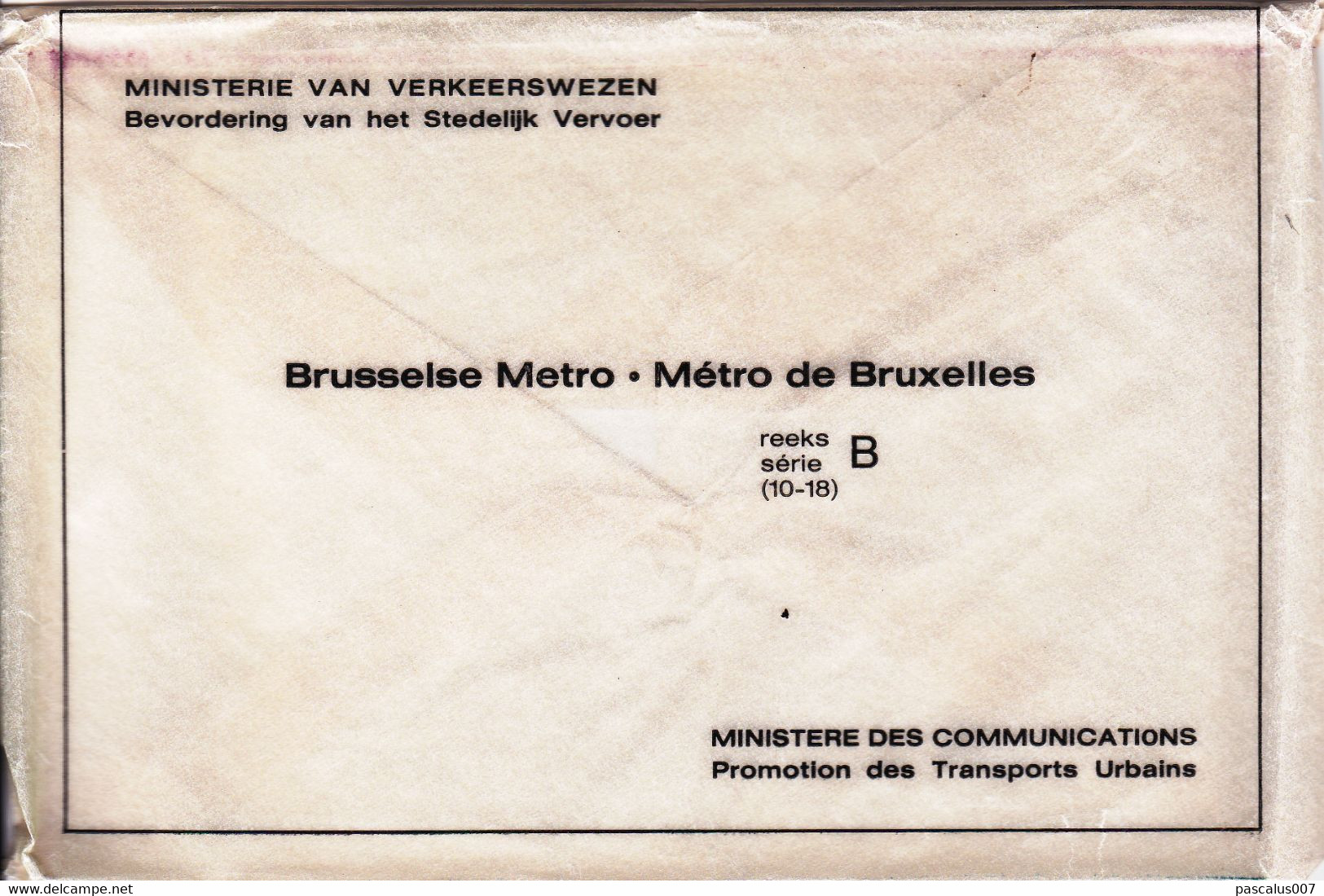 B01-416 Série Complète 10 à 18 Ministère Des Comunications - Métros De Bruxelles - Transport Urbain Souterrain