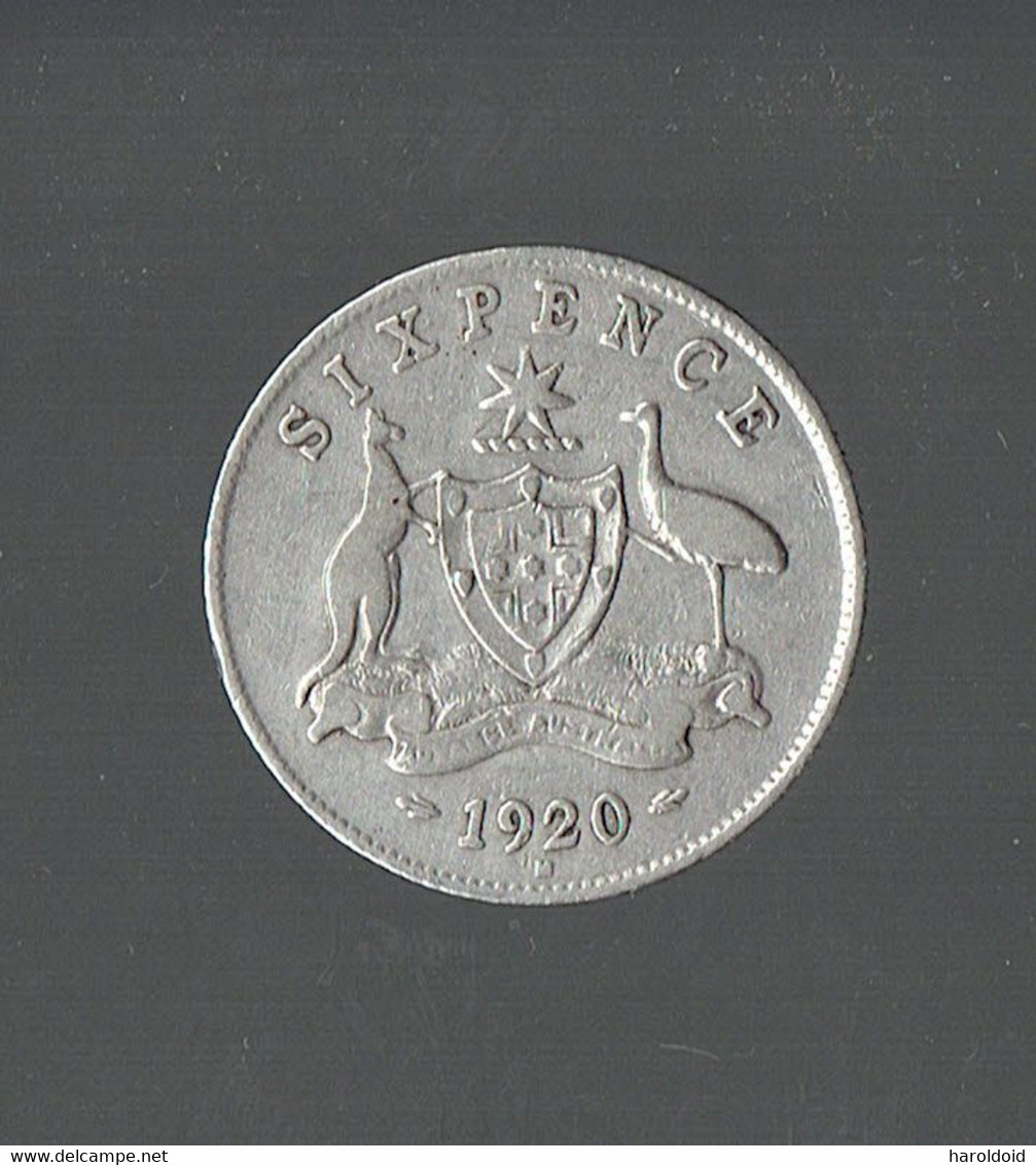 AUSTRALIE GEORGES V SIX PENCE 1920 - TB - Sixpence