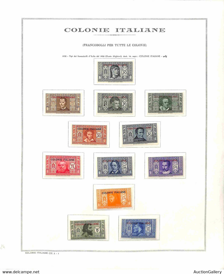 Lotti&Collezioni - Area Italiana  - COLONIE - 1932/1934 - Emissioni Generali - Collezione Completa Dei Valori Emessi (ma - Other & Unclassified