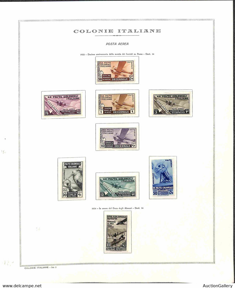 Lotti&Collezioni - Area Italiana  - COLONIE - 1932/1934 - Emissioni Generali - Collezione completa dei valori emessi (ma