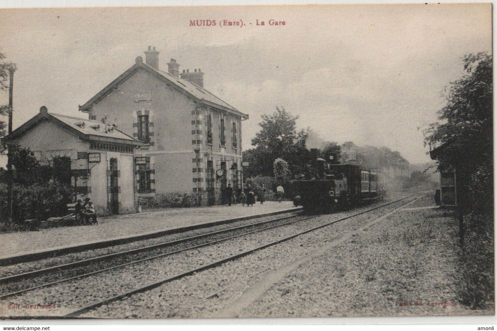 27. EURE - MUIDS. La Gare. Train à Vapeur. - Muids