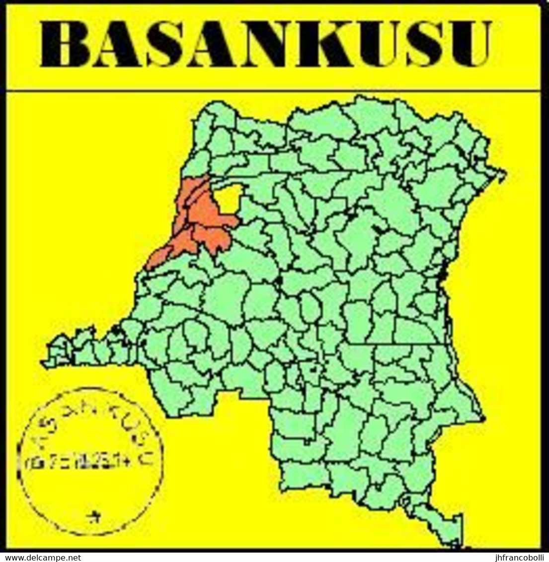 1948 (°) BASANKUSU BELGIAN CONGO / CONGO BELGE CANCEL STUDY [5] COB 178-A 2 OKAPI STAMPS WITH CENTRAL ROUND CANCEL - Abarten Und Kuriositäten