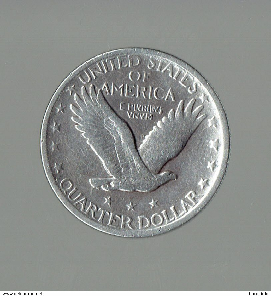 USA - 1/4 DOLLAR STANDING LIBERTY 1920 - B+ - 1916-1930: Standing Liberty (Libertà In Piedi)